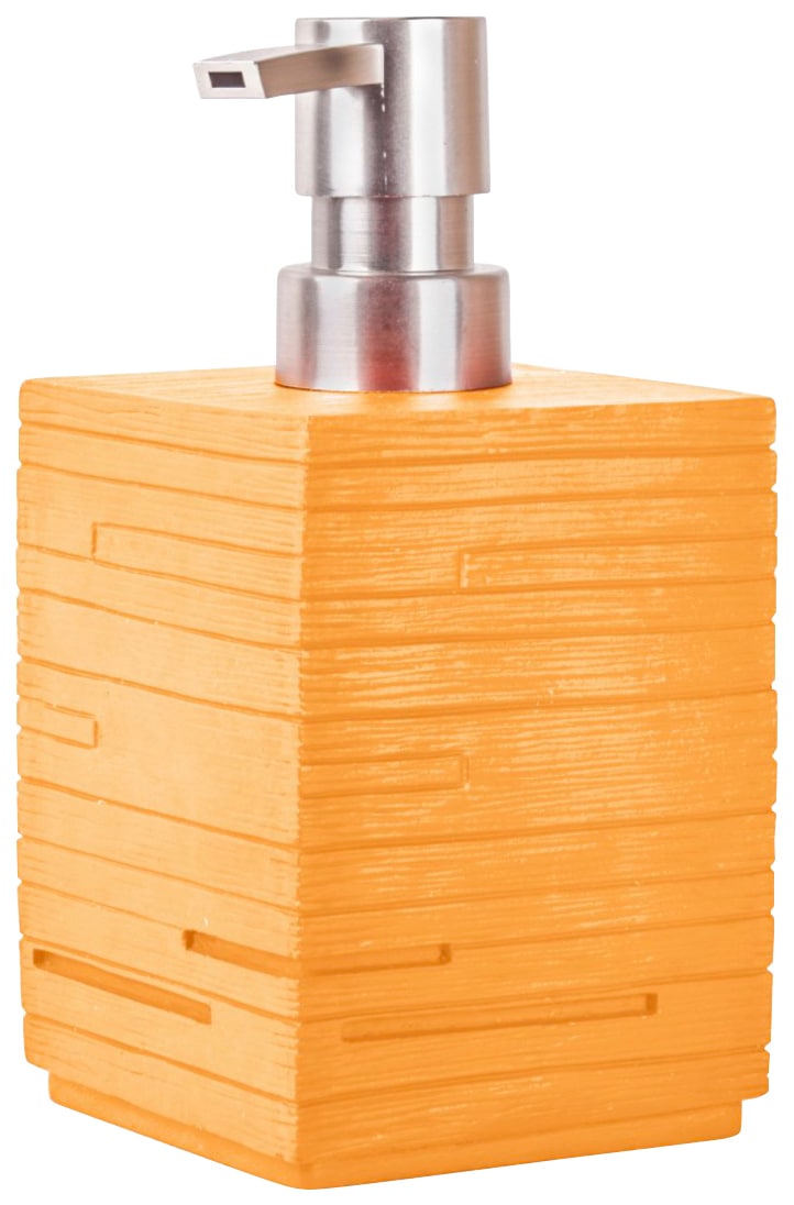 Sanilo Badaccessoire-Set »Calero Orange«, (Kombi-Set, 2 tlg.), bestehend aus Seifenspender und WC-Bürste, geriffelt
