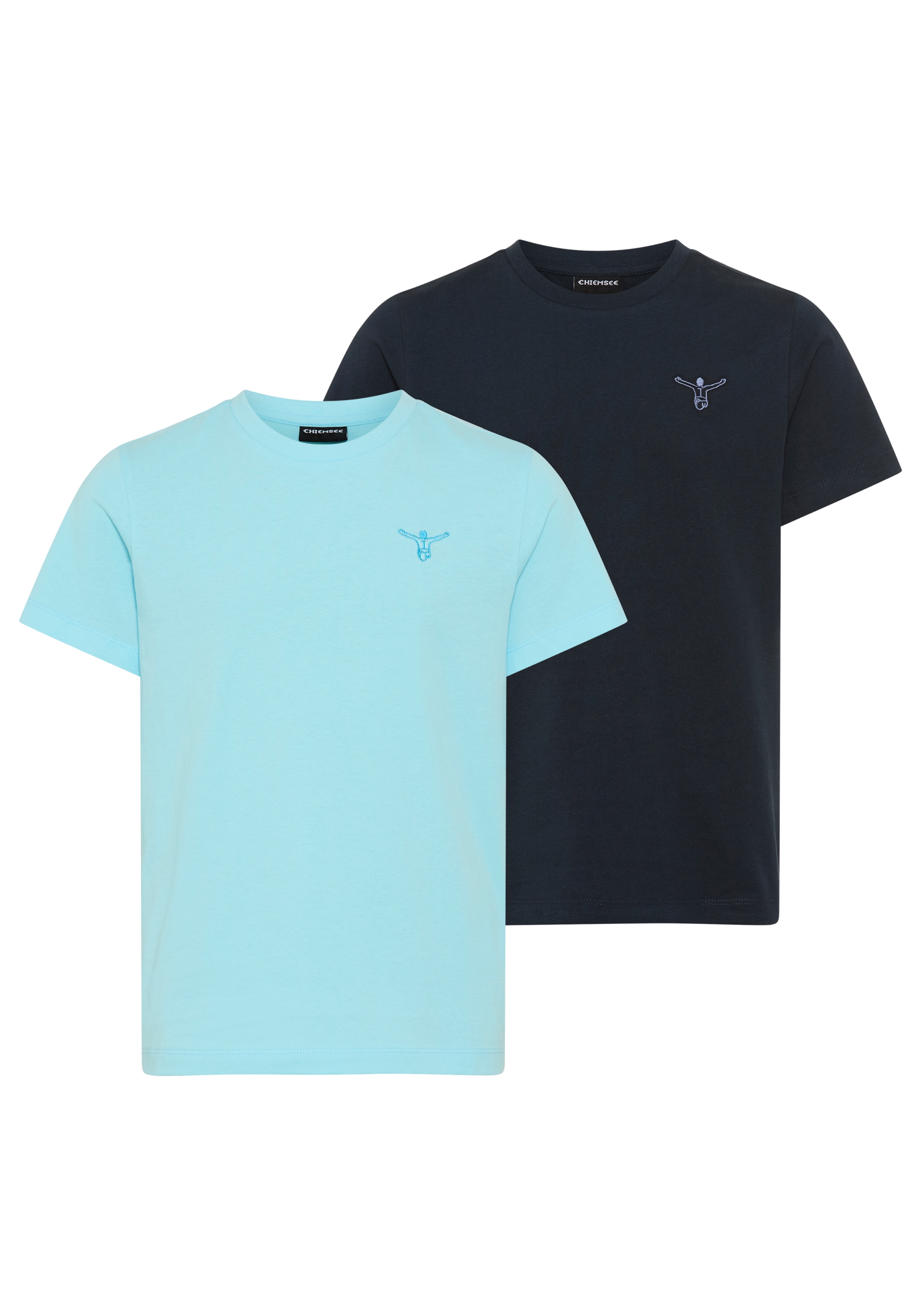 Chiemsee T-Shirt "2pack BOYS SHIRT" Packung, 2 2er-Pack, Kurzarm, mit Rundhalsausschnitt, aus Baumwolle