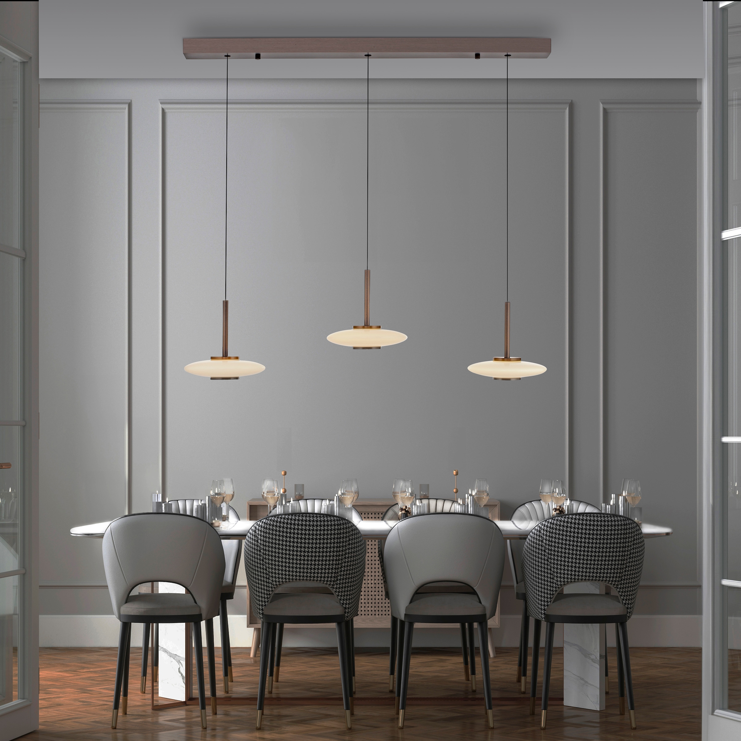 Neuhaus PURE LED Pendelleuchte »PURE Vitrum« LED-Board 1 Stk. Warmweiß Comfort Lift, dimmfähig über separaten Tronicdimmer