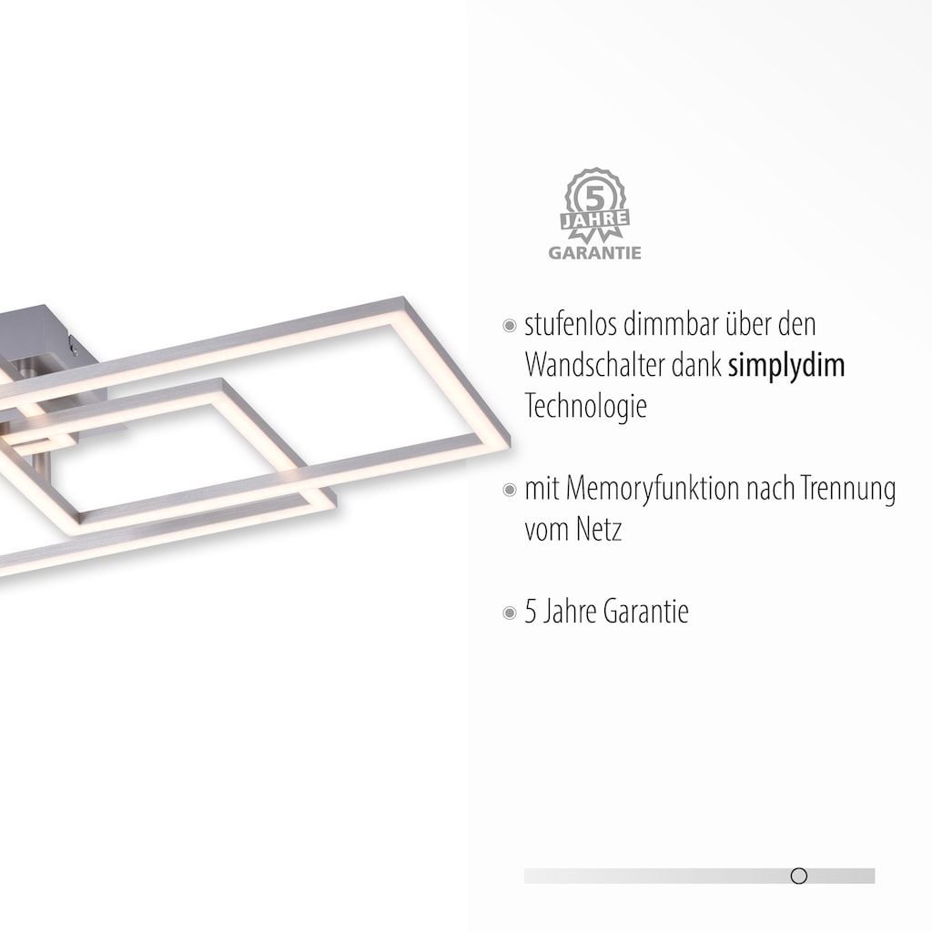 JUST LIGHT LED Deckenleuchte »IVEN«, 4 flammig-flammig