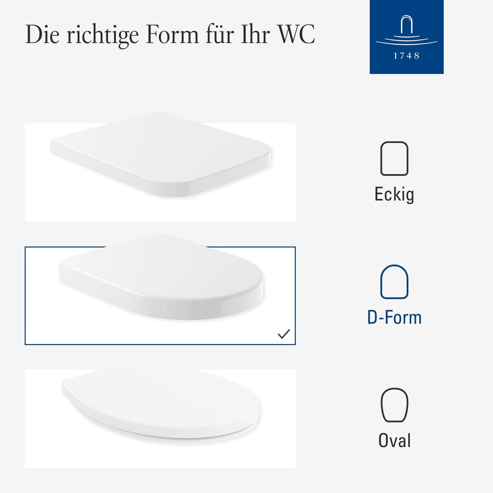 Villeroy & Boch WC-Sitz »WC-Sitz O.novo 423 x 368 x 51 mm weiß« 1 Stk. tlg. Kein SoftClose, Kein QuickRelease