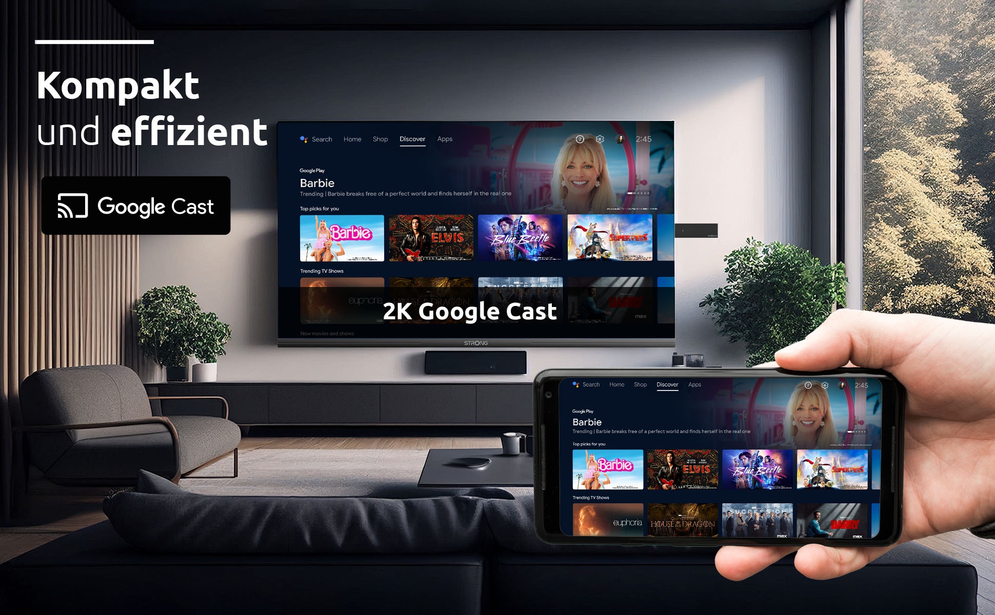 Strong Streaming-Stick »LEAP-UNA«, Video-Streaming: Netflix, Youtube, Amazon Prime Video, Disney+