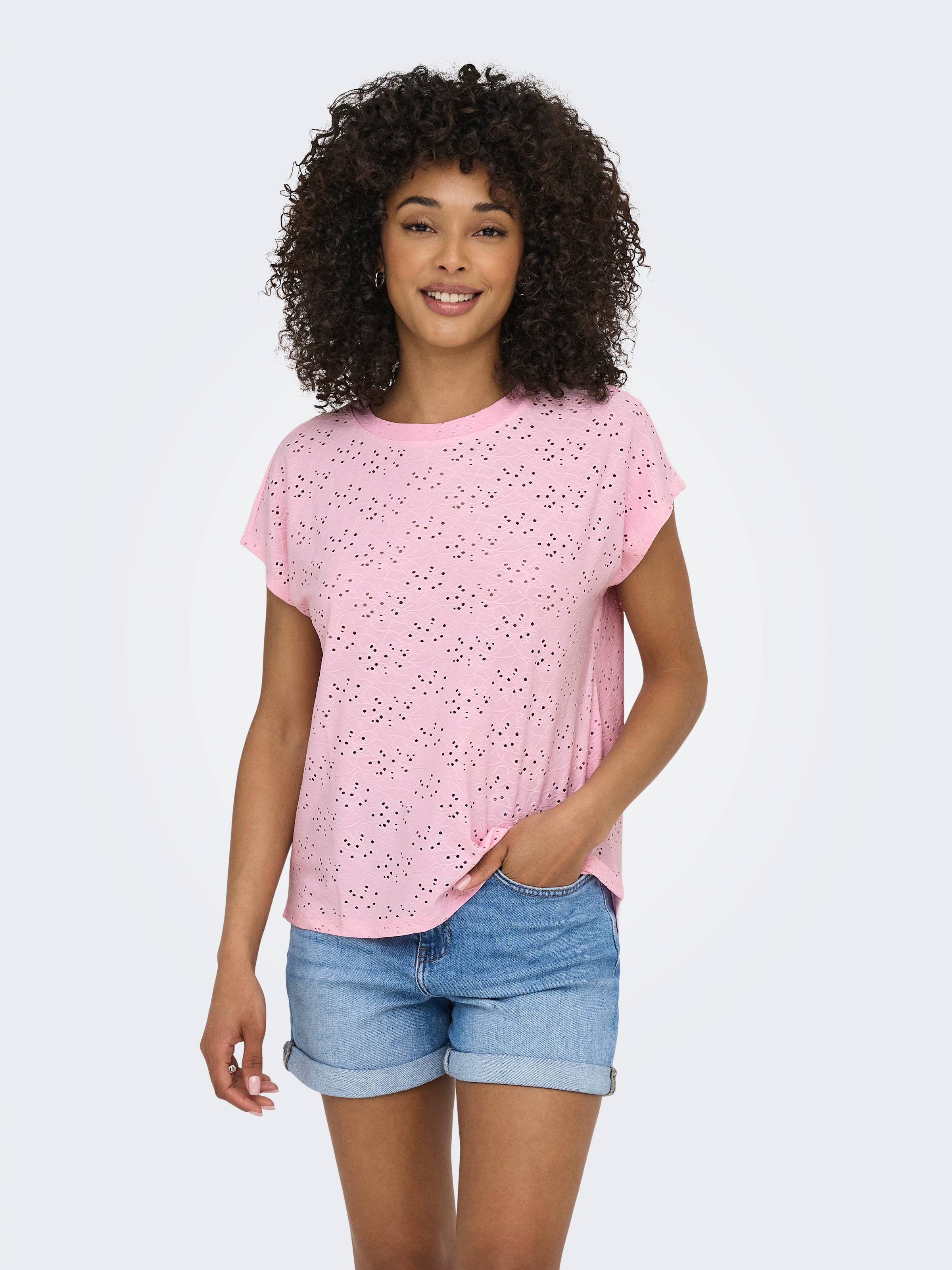 ONLY Kurzarmshirt "ONLSMILLA LIFE S/S TOP JRS NOOS" regular fit, modisch, S günstig online kaufen