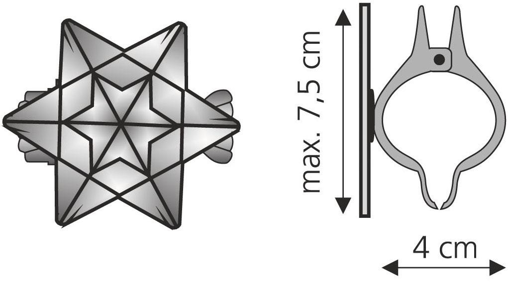 Liedeco Dekoklammer »Orbit«, (Packung, 2 St.), für Gardinen, Vorhänge