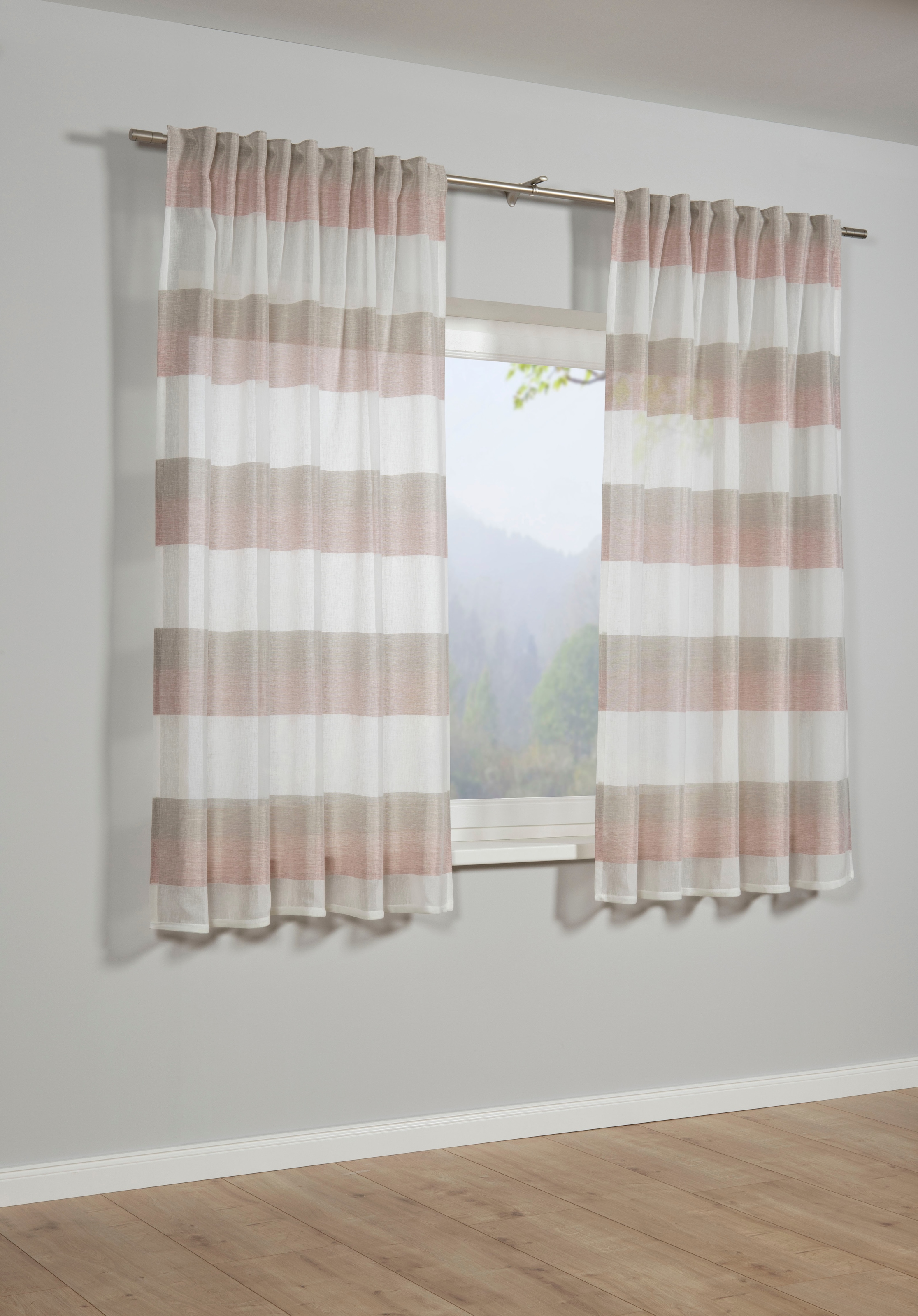 GARDINIA Gardine "Schal mit Gardinenband Etamine" verdeckte Schlaufen 1 Stk günstig online kaufen