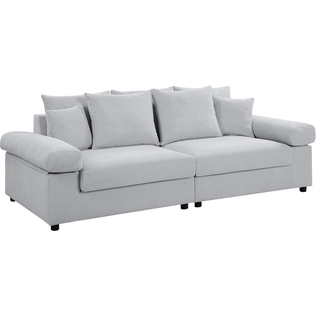 ATLANTIC home collection Big-Sofa »Bjoern«, mit Cord-Bezug, XXL-Sitzfläche, mit Federkern, frei im Raum stellbar