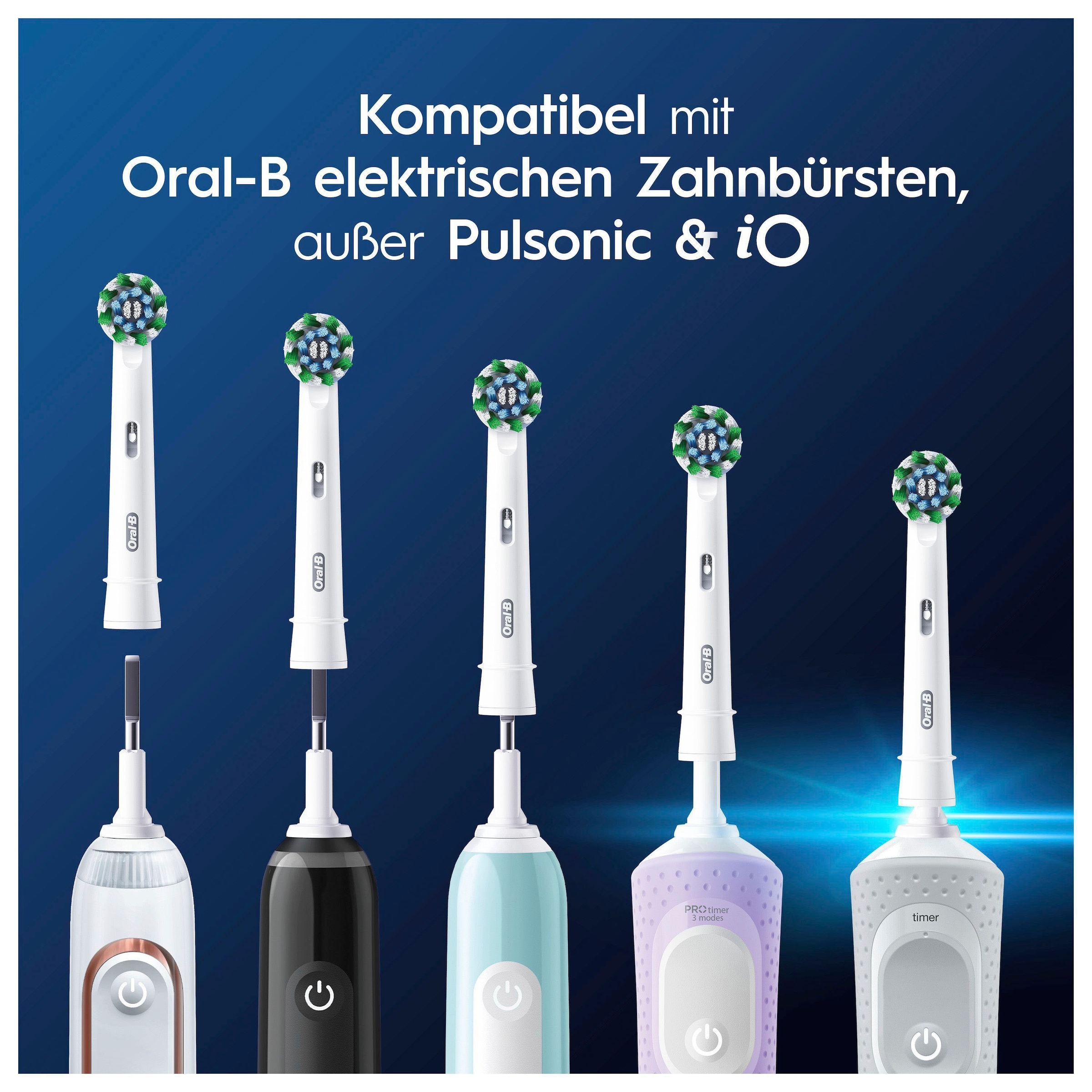 Oral-B Aufsteckbürsten »Pro CrossAction«, X-förmige Borsten