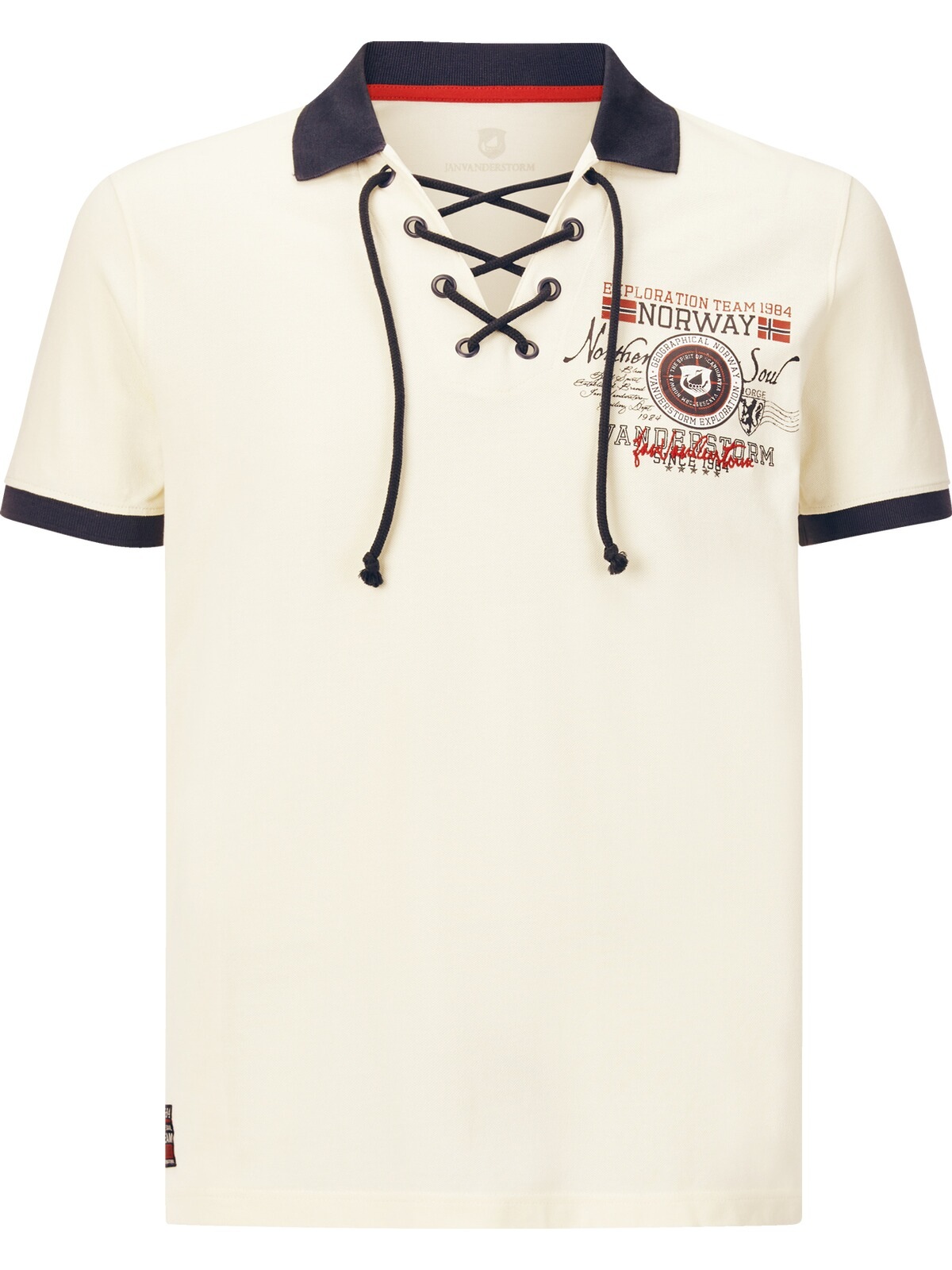 Jan Vanderstorm Poloshirt »Doppelpack Poloshirt ELJAR«, (2 tlg.), mit lässigen Saumschlitzen
