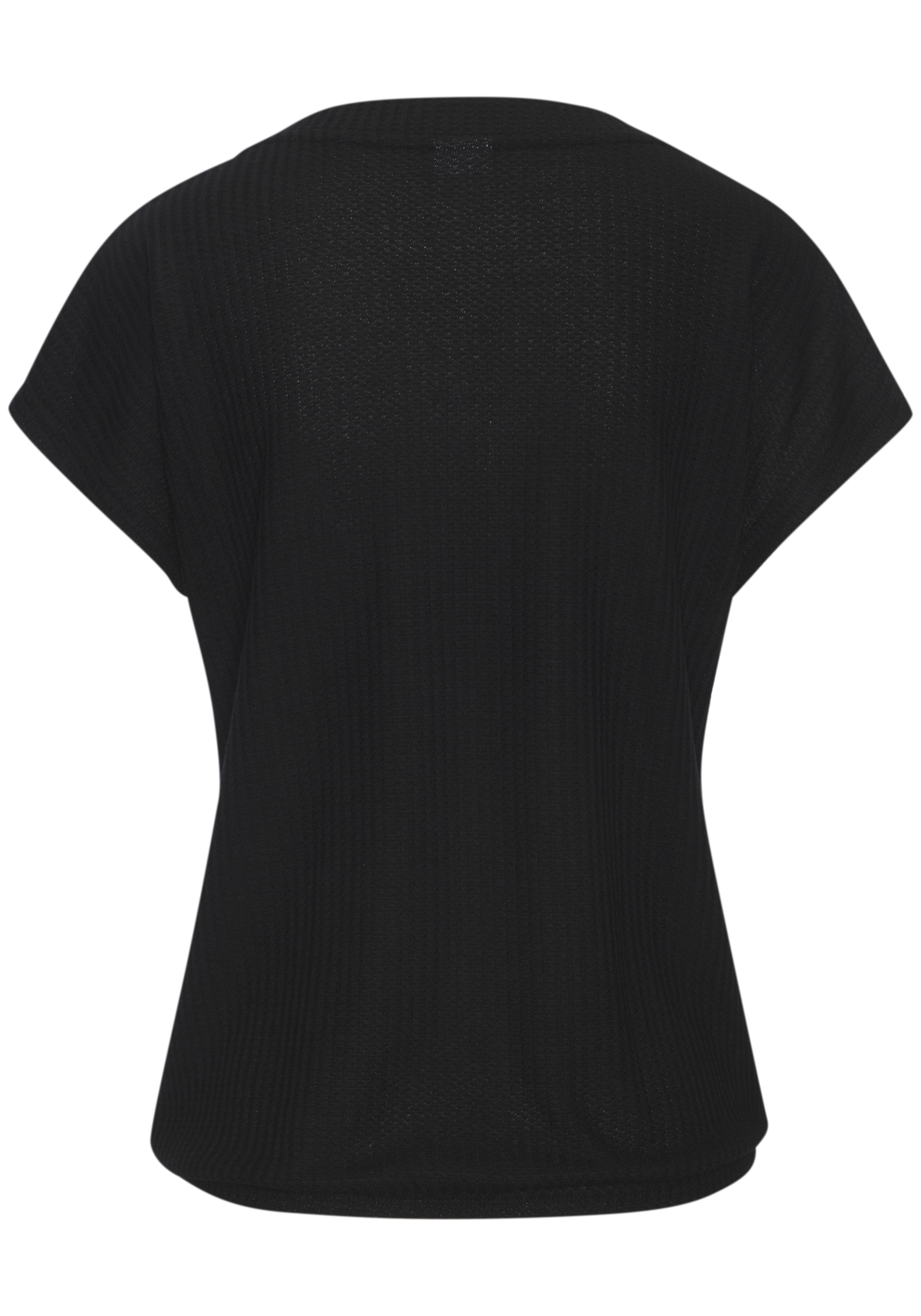 LASCANA Kurzarmshirt »mit Zierknopfleiste« aus weicher Piqué-Qualität