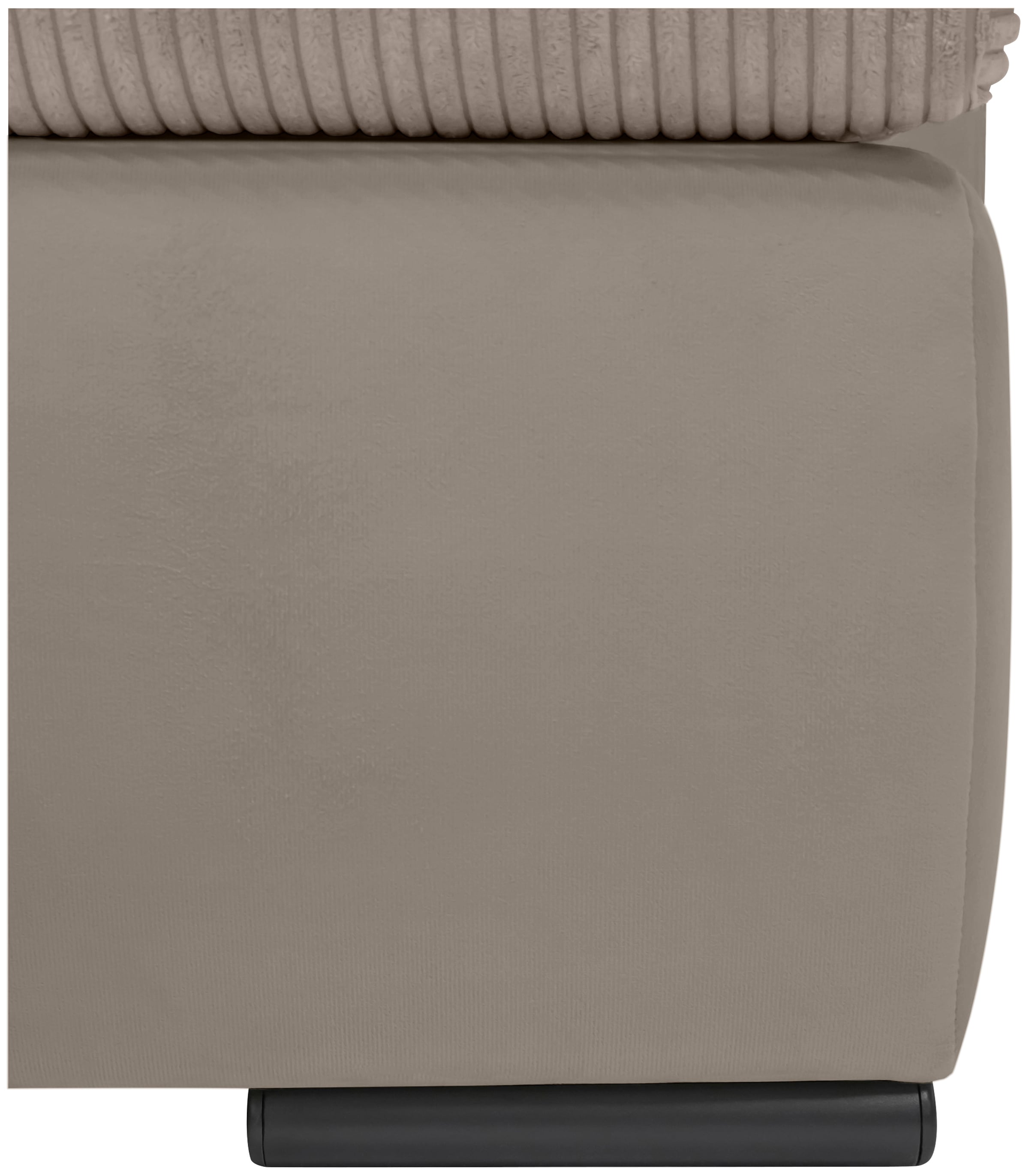 Home affaire Ecksofa »Win, L-Form, Breite 285cm«, optional mit Schlaffunktion und Bettkasten, taupe, Cord