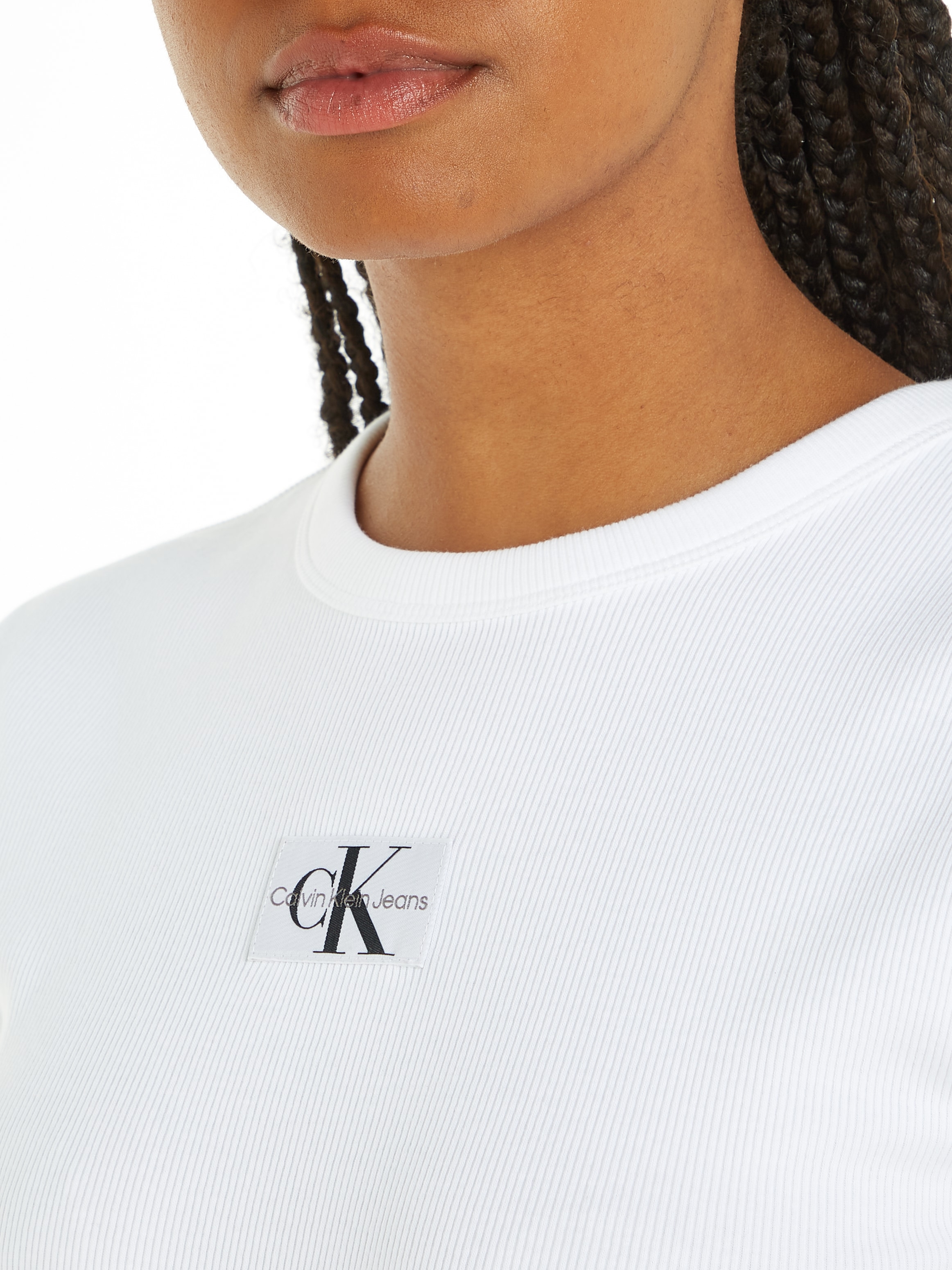 Calvin Klein Jeans T-Shirt »WOVEN LABEL RIB REGULAR TEE« online kaufen |  BAUR