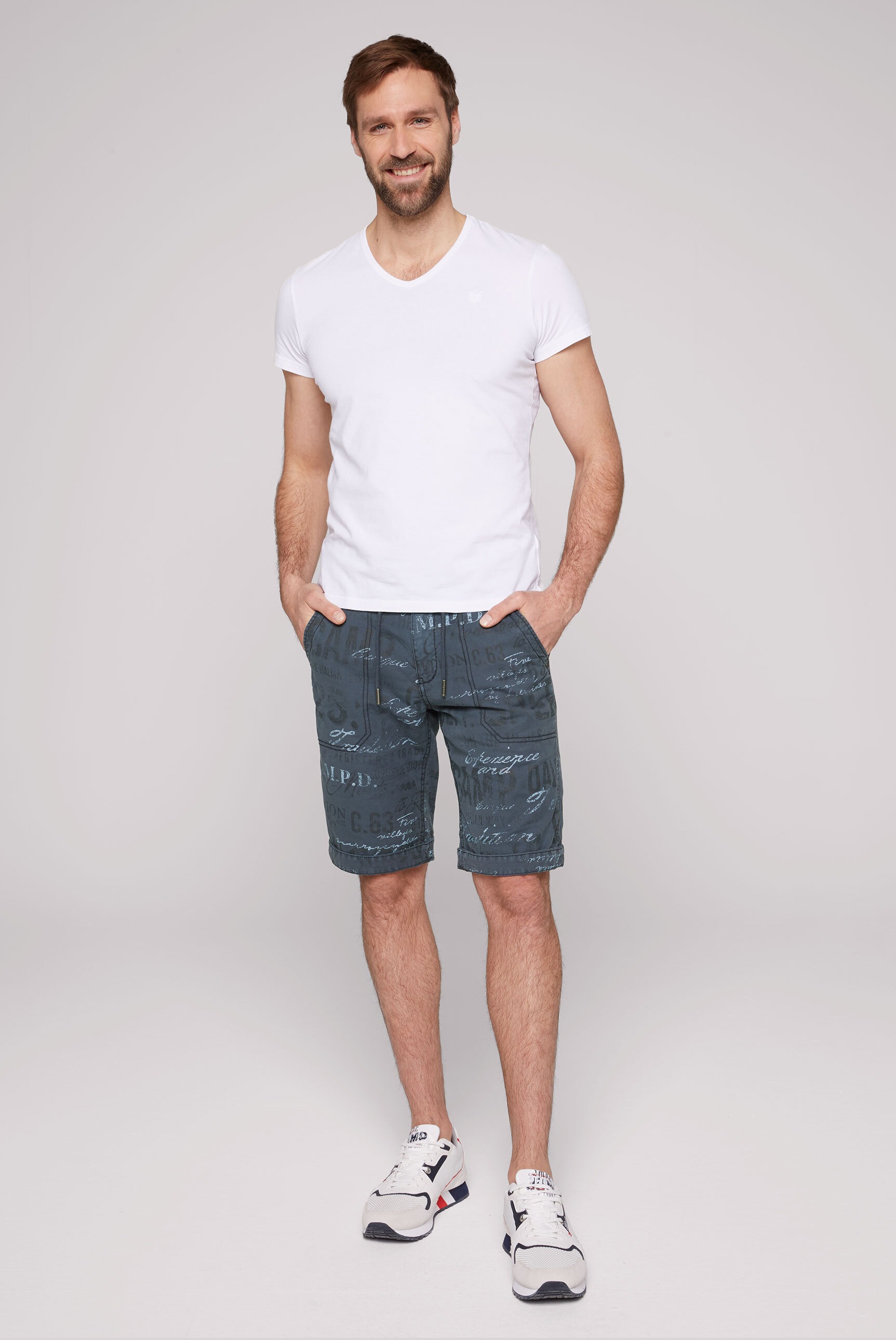 CAMP DAVID Shorts, mit Turn-Up-Saum