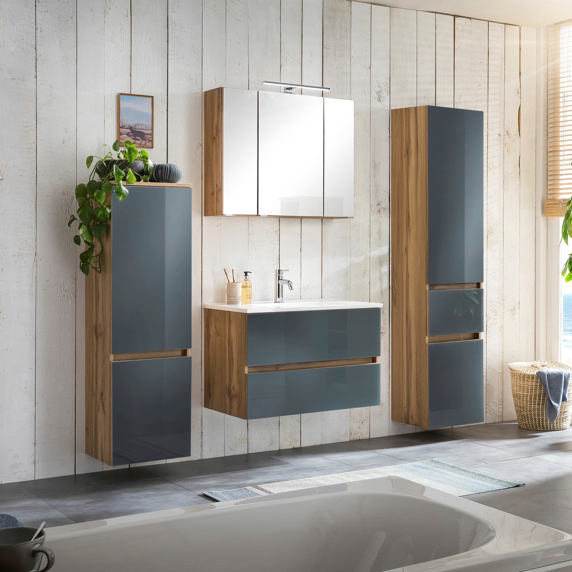 welltime Badezimmer-Set »Horki« Set, 4 Stk. tlg.