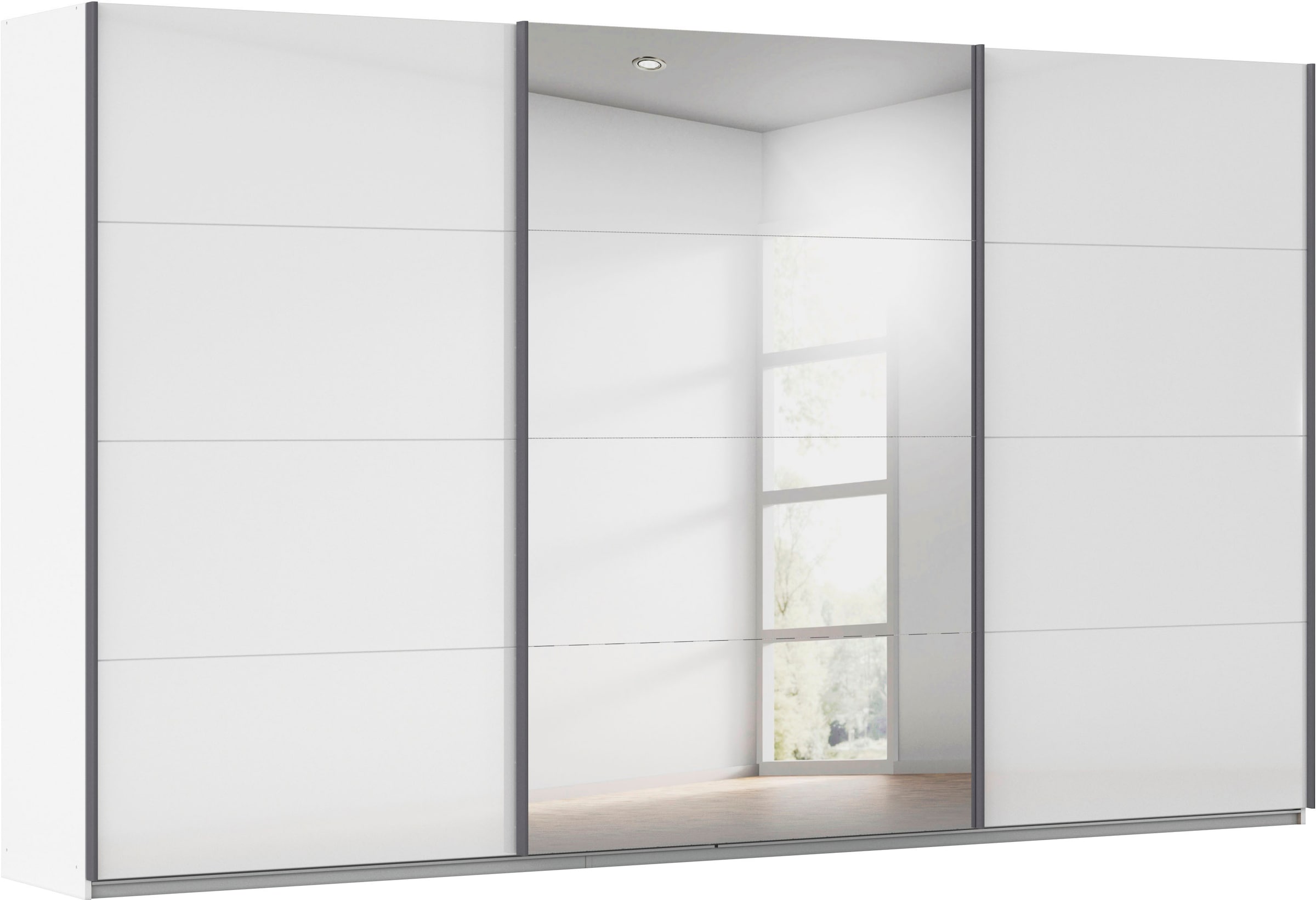 rauch Schwebetürenschrank »Kleiderschrank Schrank OTTO´S CHOICE Garderobe AGORDO«, (in zwei Griff-Farben), Top Innenausstattung, in 4 Breiten und 2 Höhen MADE IN GERMANY