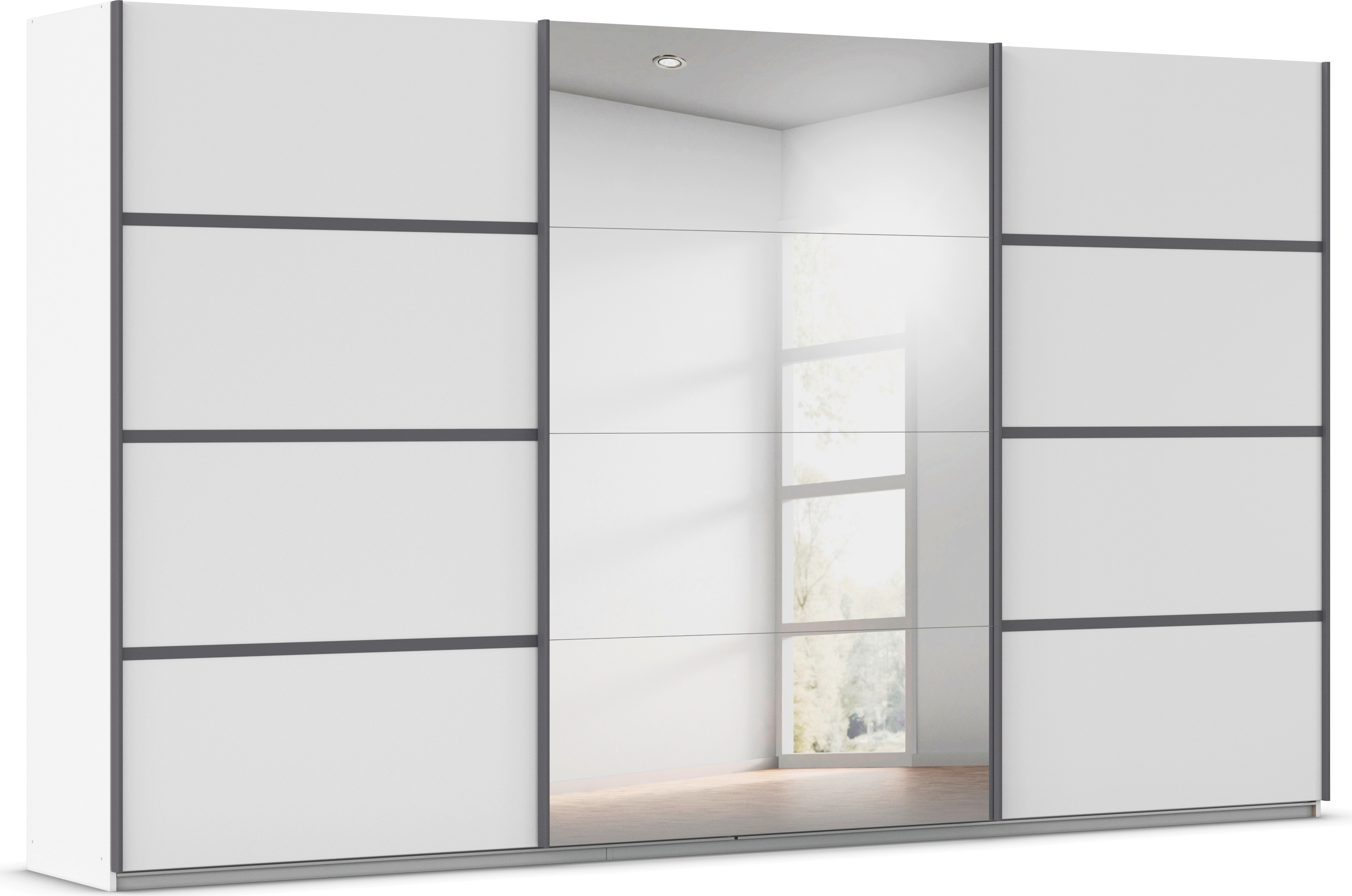 OTTO home Kleiderschrank "Mehrzweckschrank Aktenschrank Möbel Mietswohnung Schlafzimmer AVOLA" 3 verschiedene Ausstattungen BASIC/CLASSIC/PREMIUM (inkl. SOFT-CLOSE), mit eleganten Zierleisten in Chrom, Schwarz oder Weiß MADE IN GERMANY