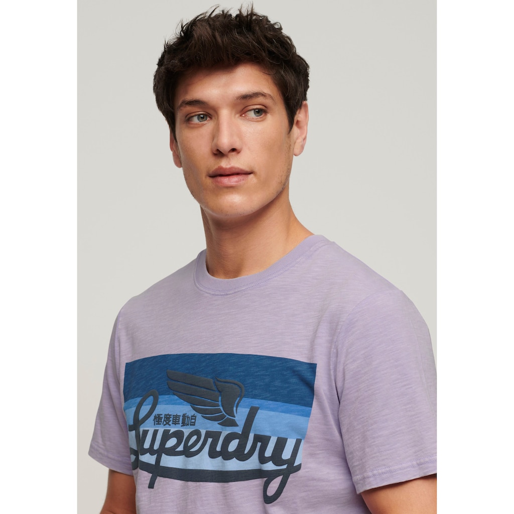 Superdry Print-Shirt »SD-CALI STRIPED LOGO T SHIRT«