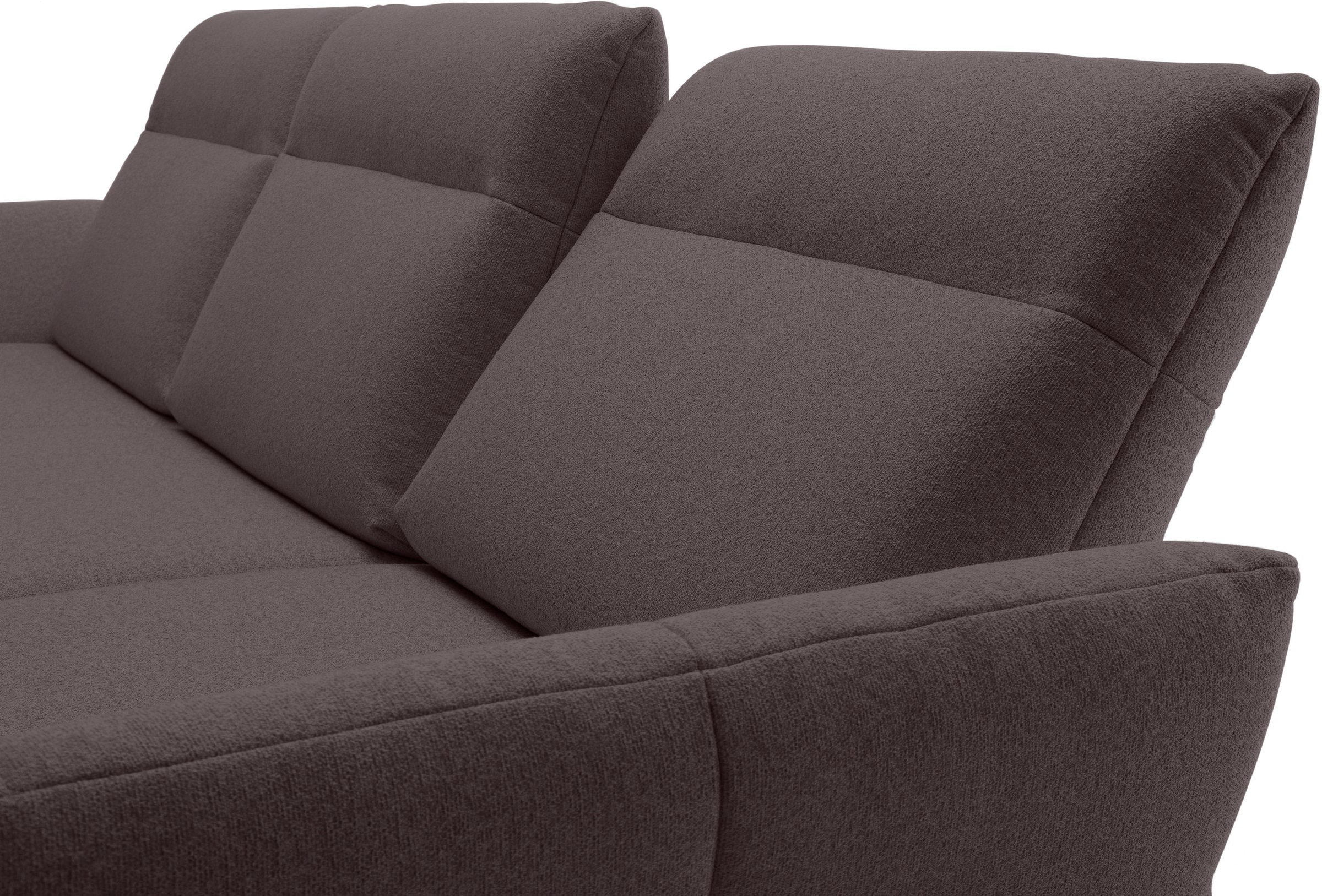 Creation BY ROLF BENZ Ecksofa »CR.460« Sockel in Eiche, Alugussfüße in umbragrau, Breite 298 cm