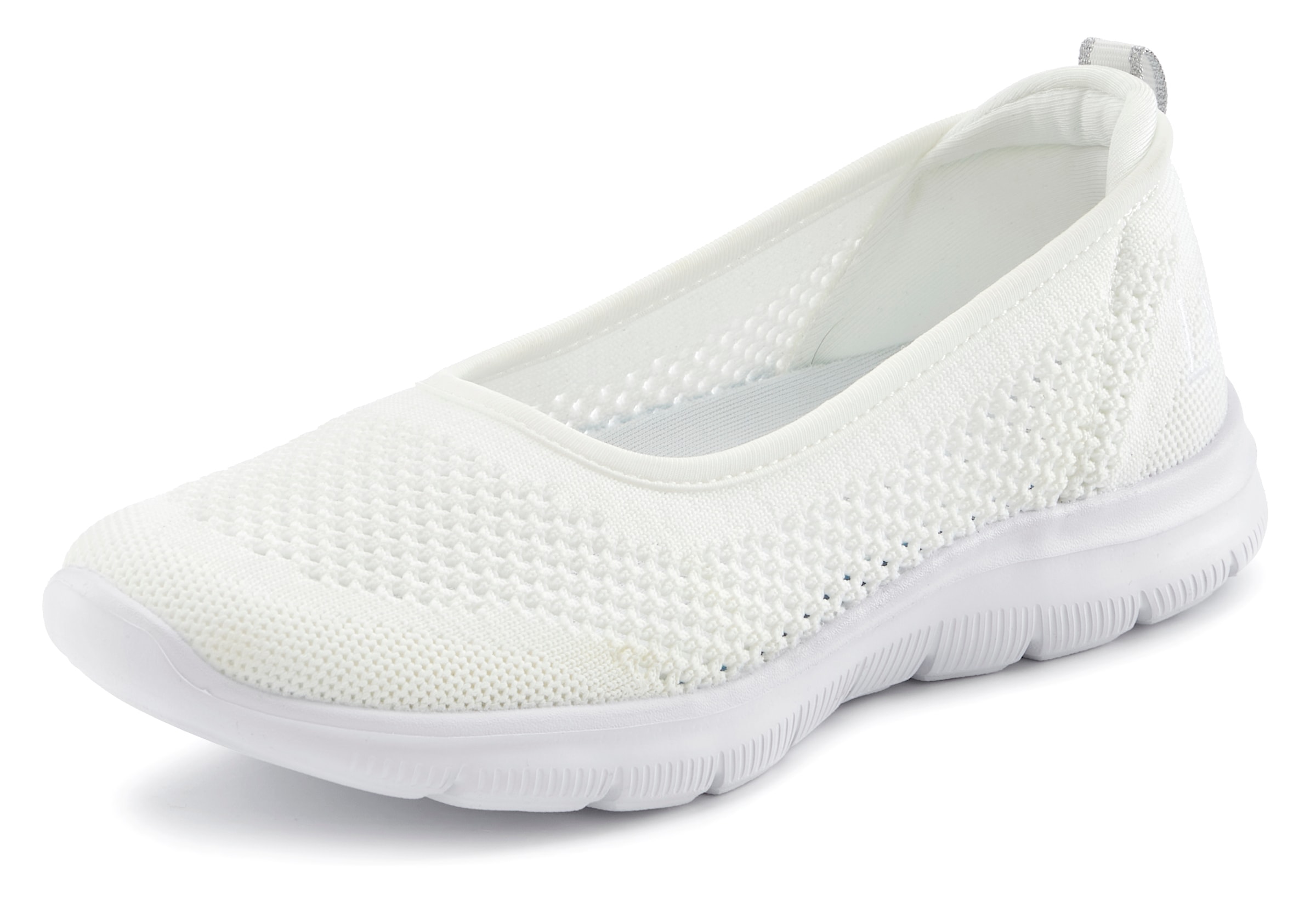 LASCANA Sneaker Ballerinas, ultraleichter Slipper, Slip-On-Sneaker, Freizeitschuh VEGAN