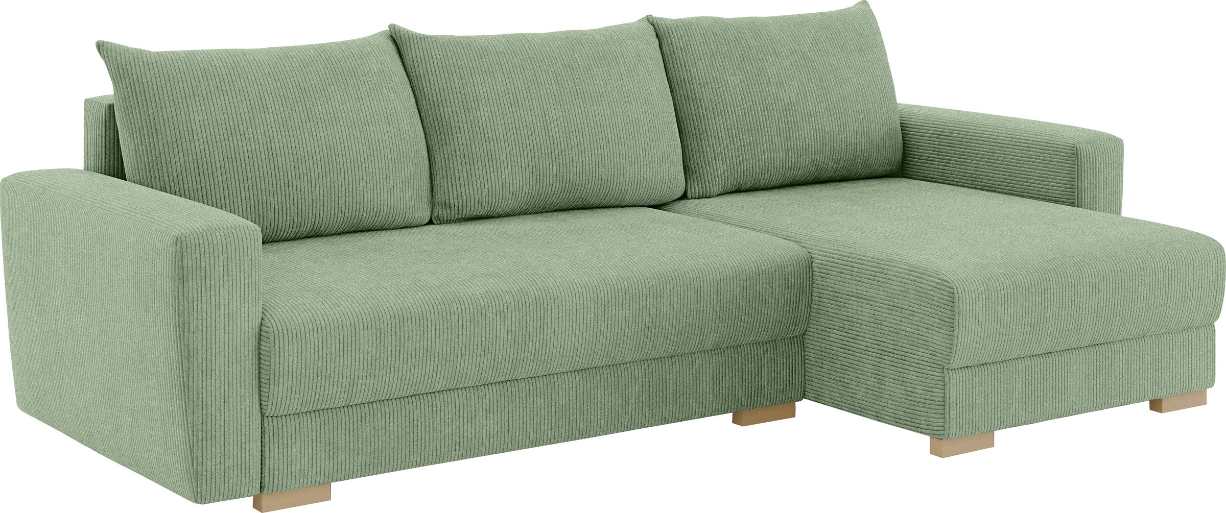 INOSIGN Ecksofa »MAGHERA universell Schlafsofa mit Bettkasten, Maße B/T/H: 255/142/84cm«, L-Form mit Recamiere rechts oder links montierbar, hoher Sitzkomfort