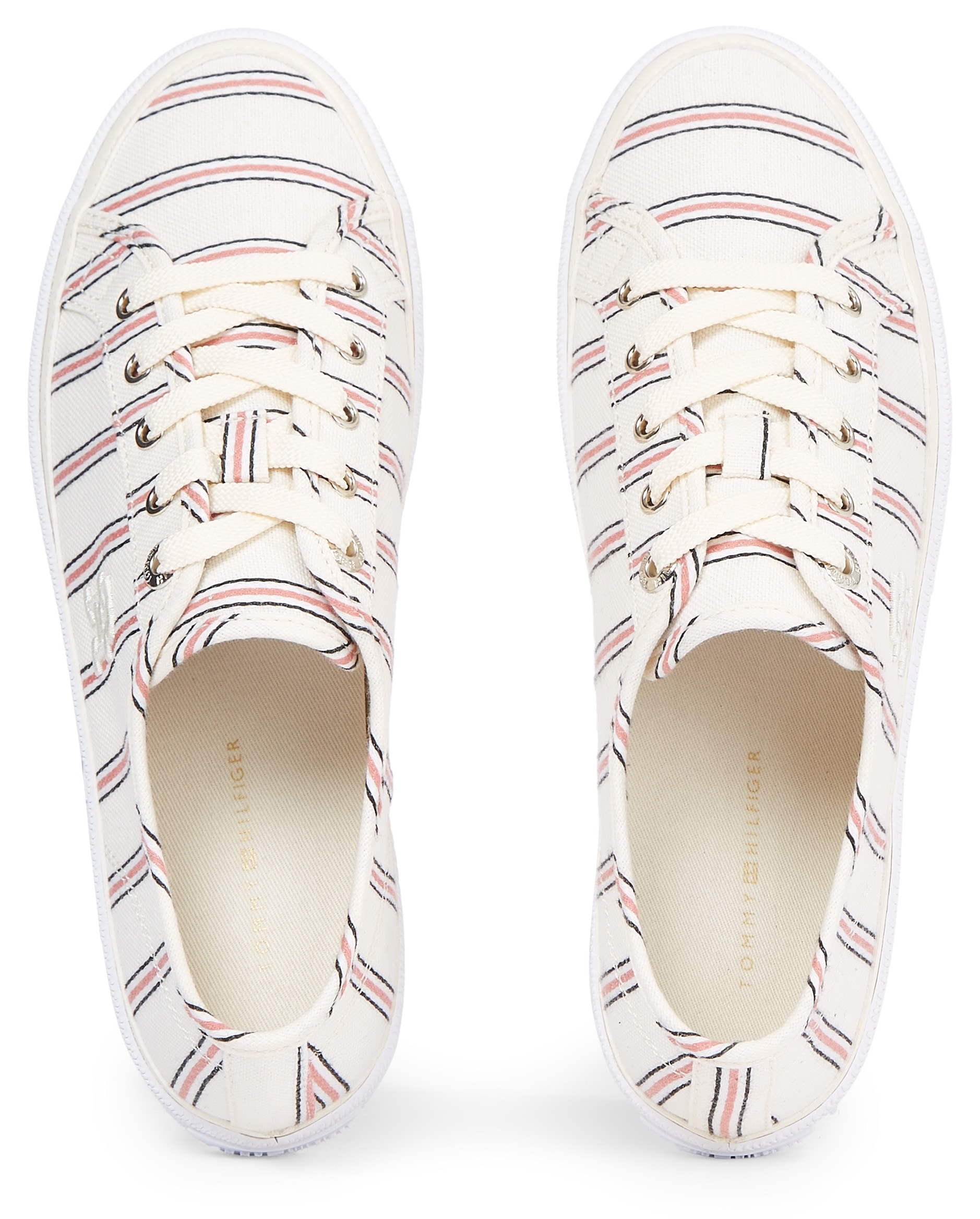 Tommy Hilfiger Plateausneaker "VULC CANVAS SNEAKER SHIRTING", mit TH-Logo, günstig online kaufen