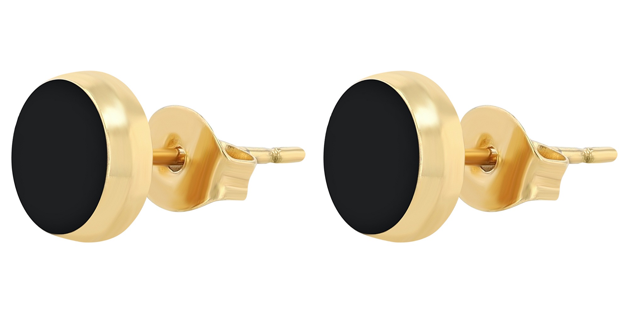 Paar Ohrhänger ADELIA´S "Unisex Ohrringe – Ohrstecker aus Titan mit Strass Steinchen", Damen, Gr. Unisex, Titan, gold, Ohrringe, Zum Verschenken – ideal zum einfach so 2