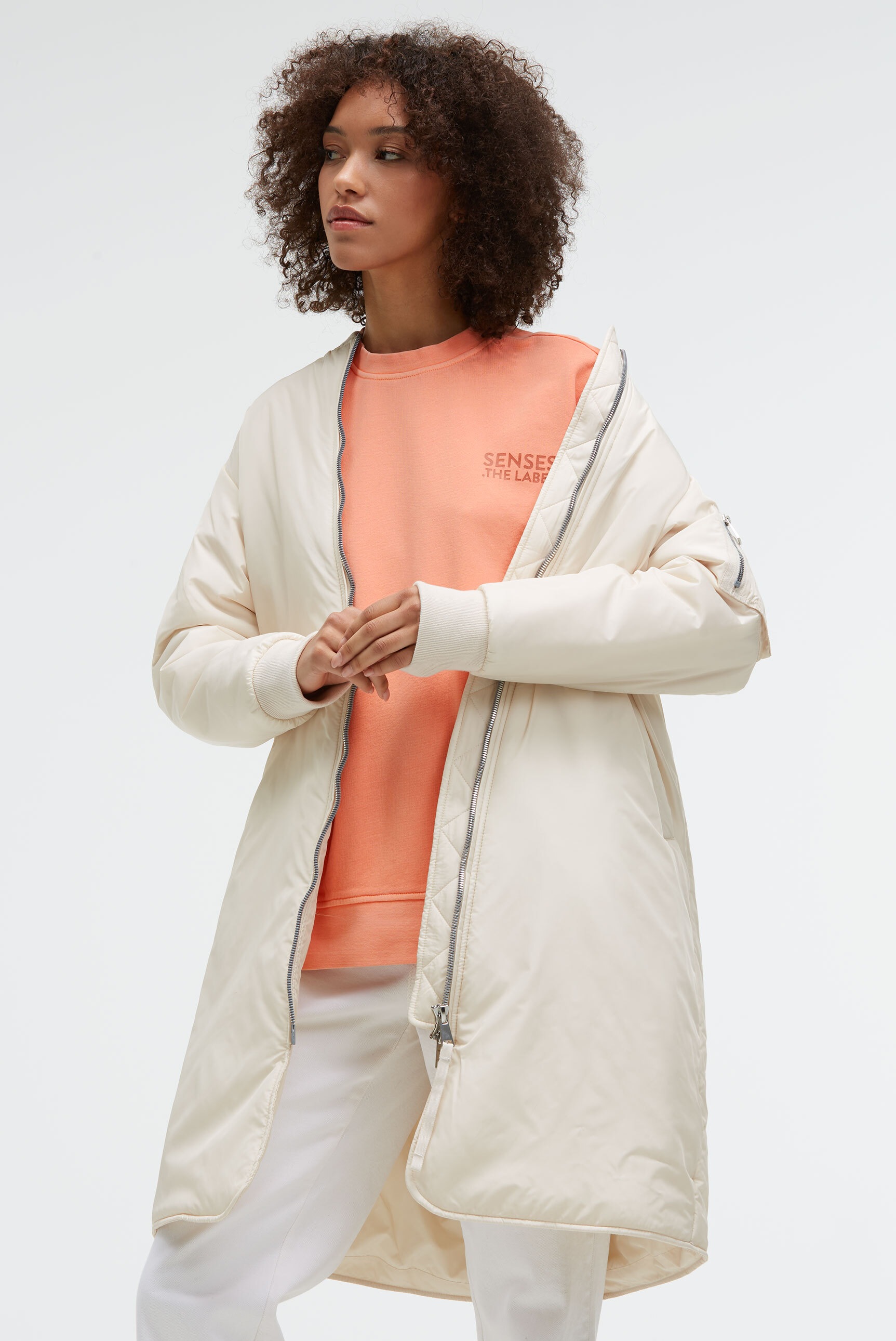 SENSES.THE LABEL Sweater mit überschnittenen Schultern