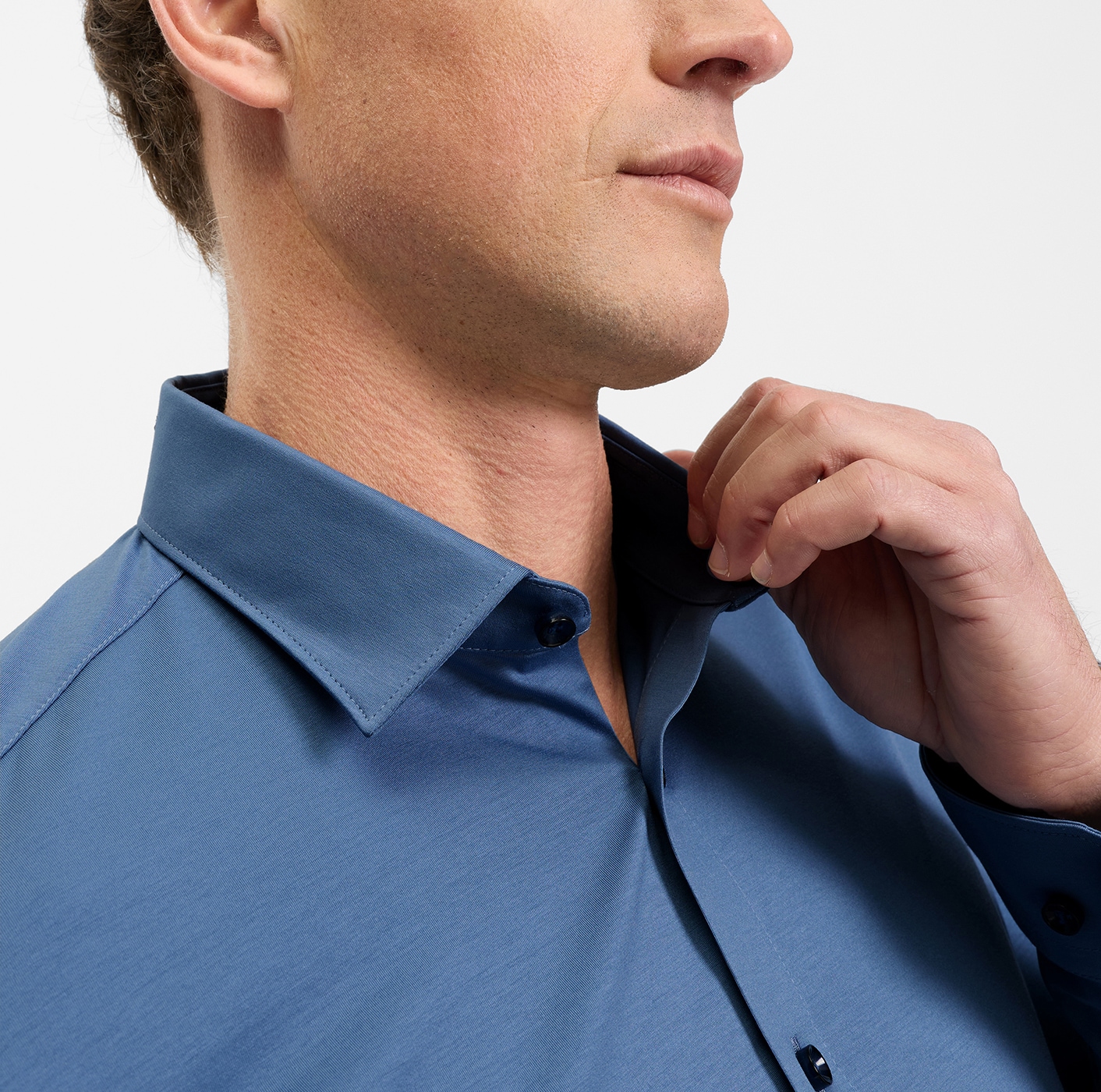 OLYMP Businesshemd »No. Six 24/Seven super slim« in  bequemer Jersey-Qualität