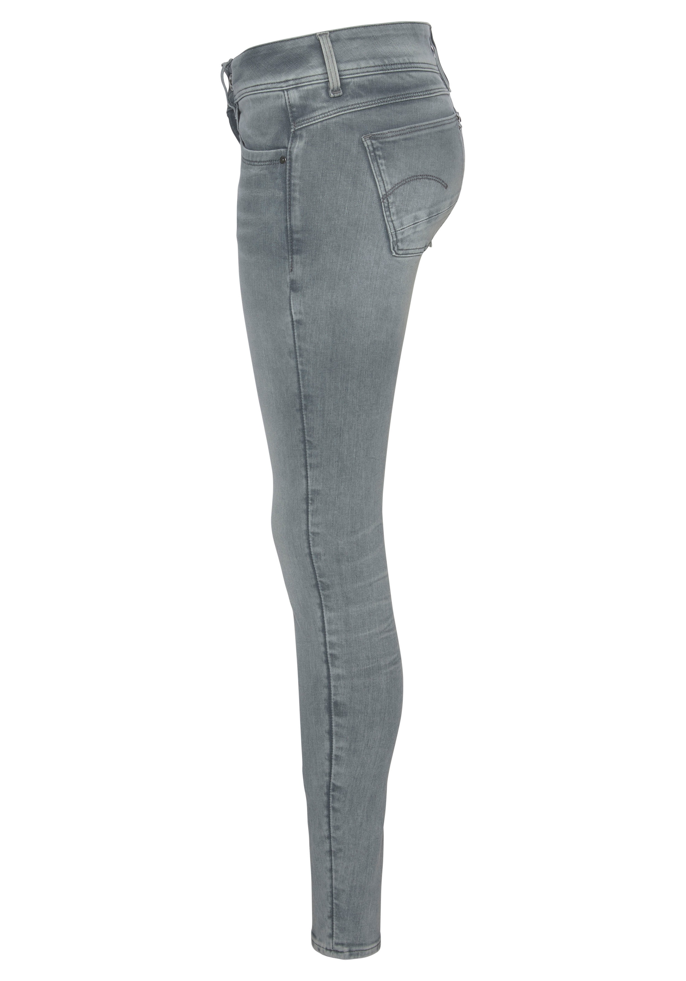 Skinny-fit-Jeans RAW BAUR Skinny«, für Waist Elasthan-Anteil bestellen mit | »Mid G-Star