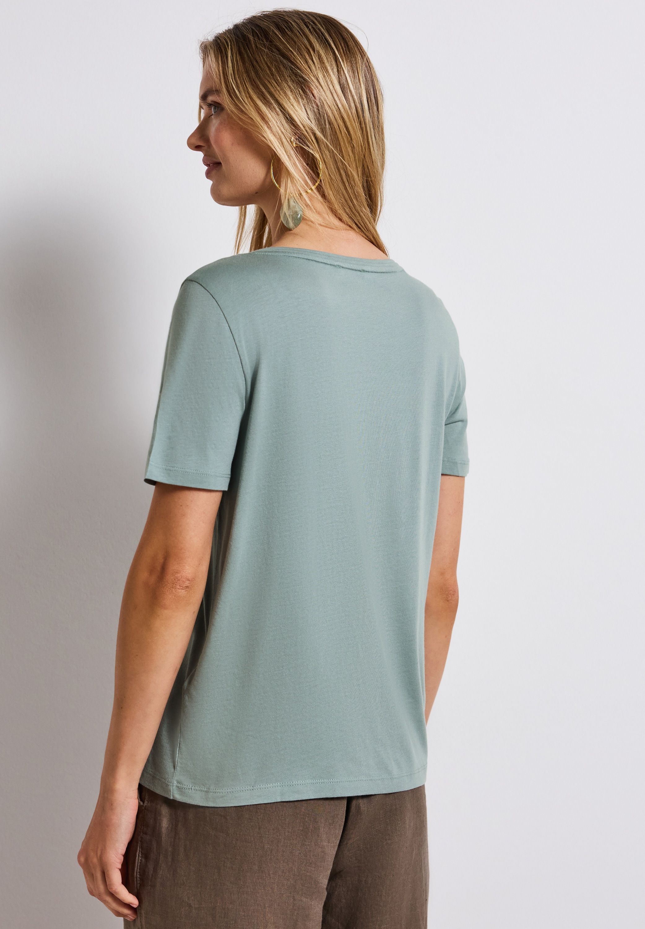 STREET ONE T-Shirt, mit V-Ausschnitt
