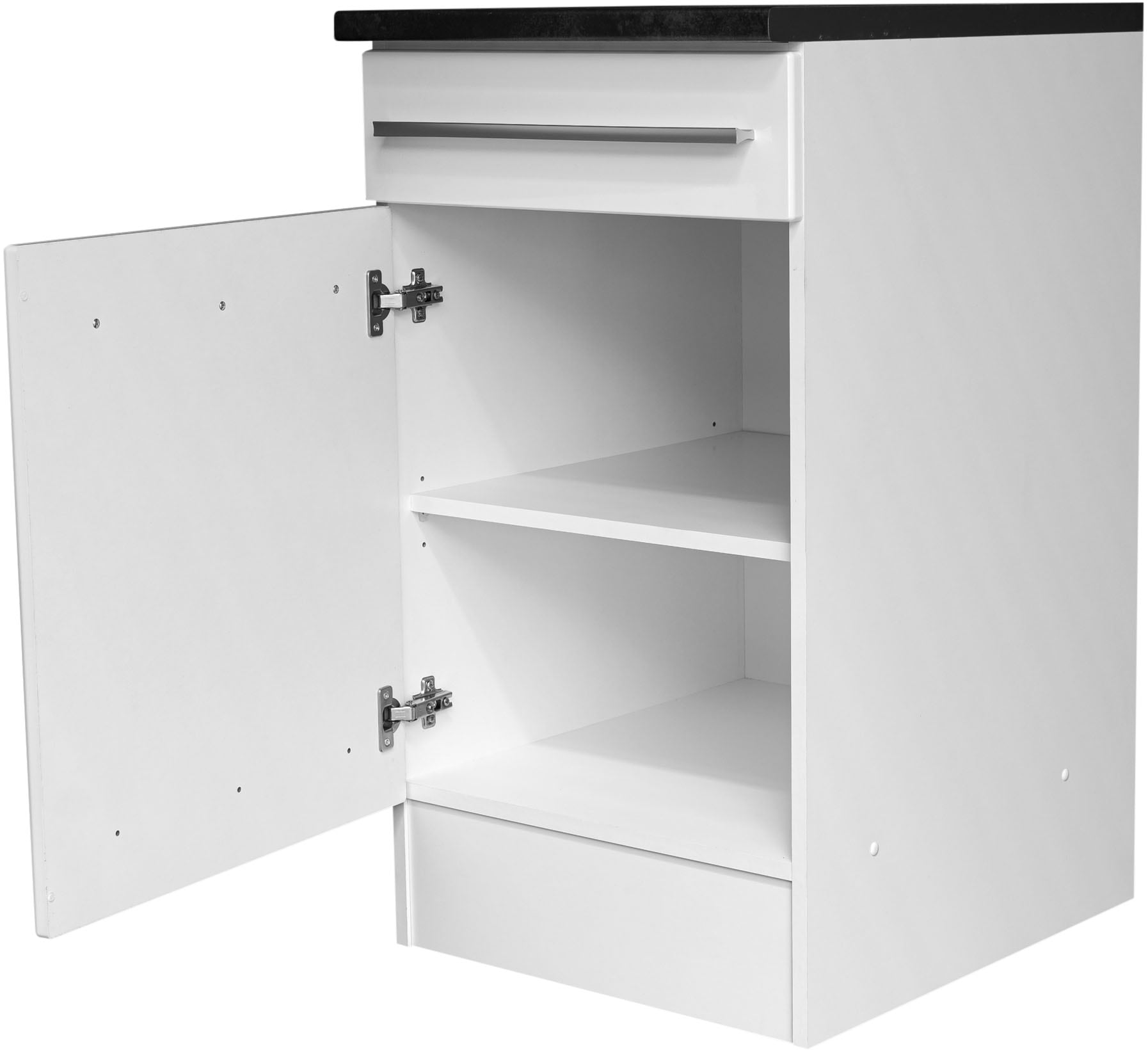 BASIC by Balculina Unterschrank »Jazz 50er Unterschrank, Küchenschrank BxHxT 50x90x60 cm«, (1 St.), Unterschrank mit 1 Tür, 1 Schubkasten und 1 Einlegeboden