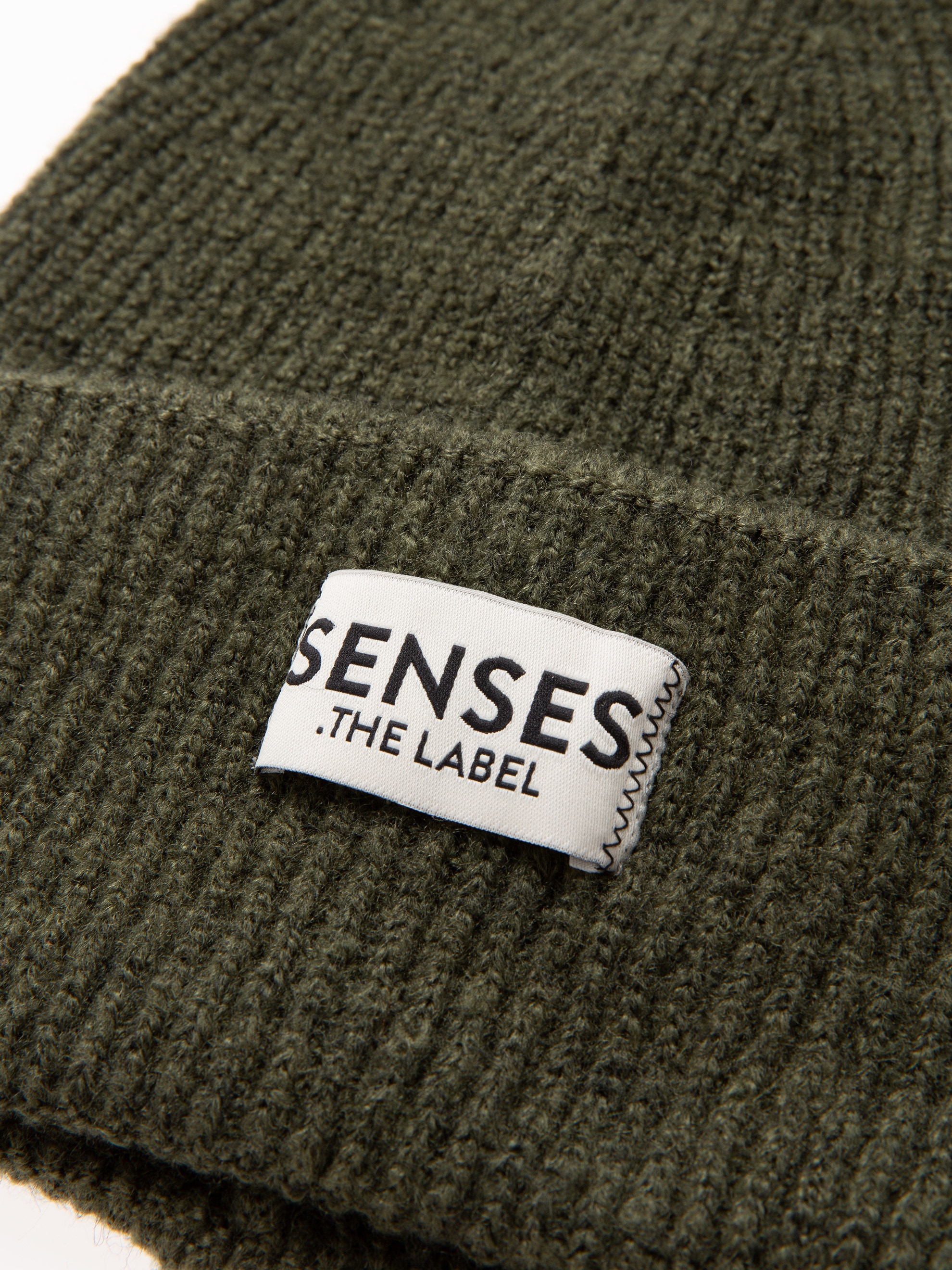 SENSES.THE LABEL Strickmütze mit Label Patch