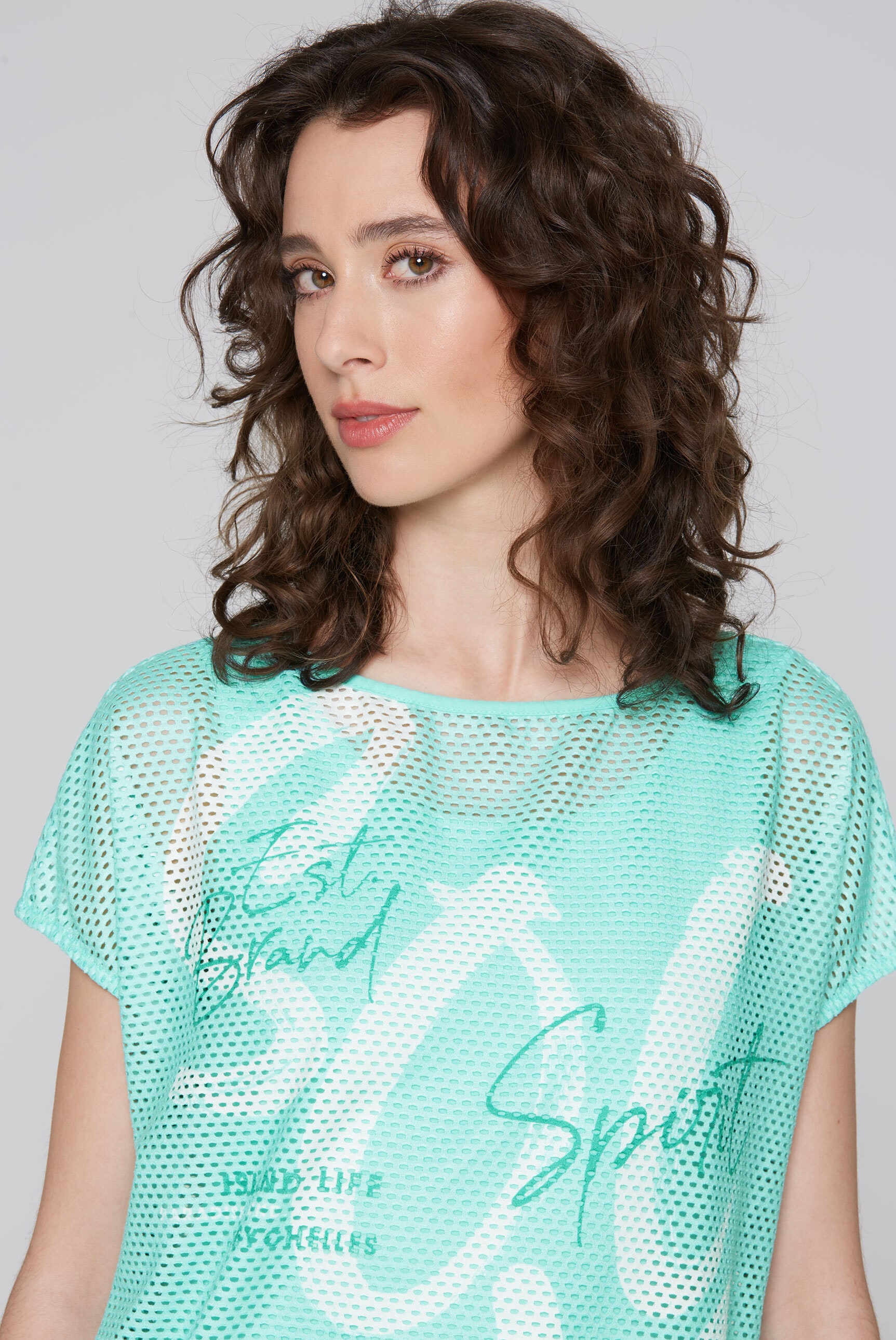 SOCCX 2-in-1-Shirt, mit Bindeband am Saum