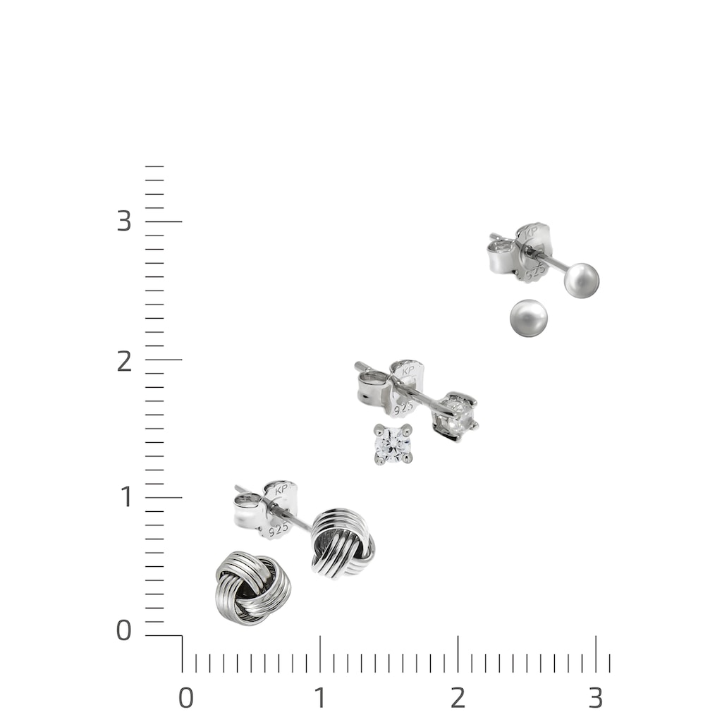 Firetti Ohrstecker-Set »Multipack Schmuck Geschenk Silber 925 Ohrschmuckt versch. Größen«, (Set, 6 tlg.)