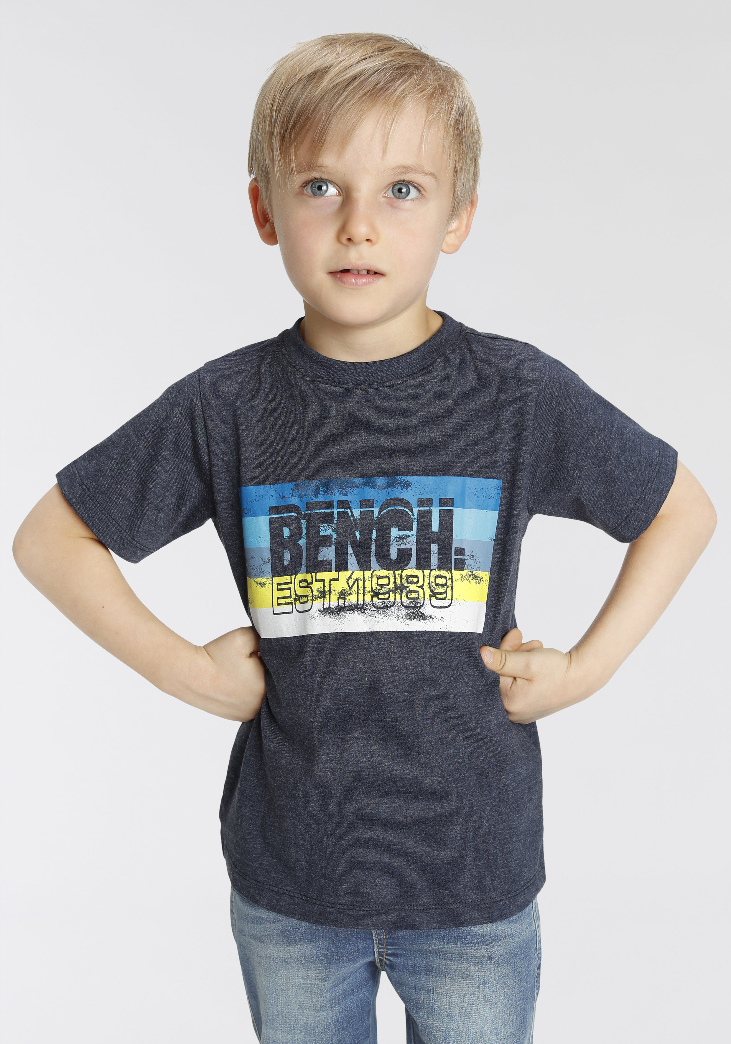 Black Friday Bench. | T-Shirt Logodruck« mehrfarbigem BAUR »mit