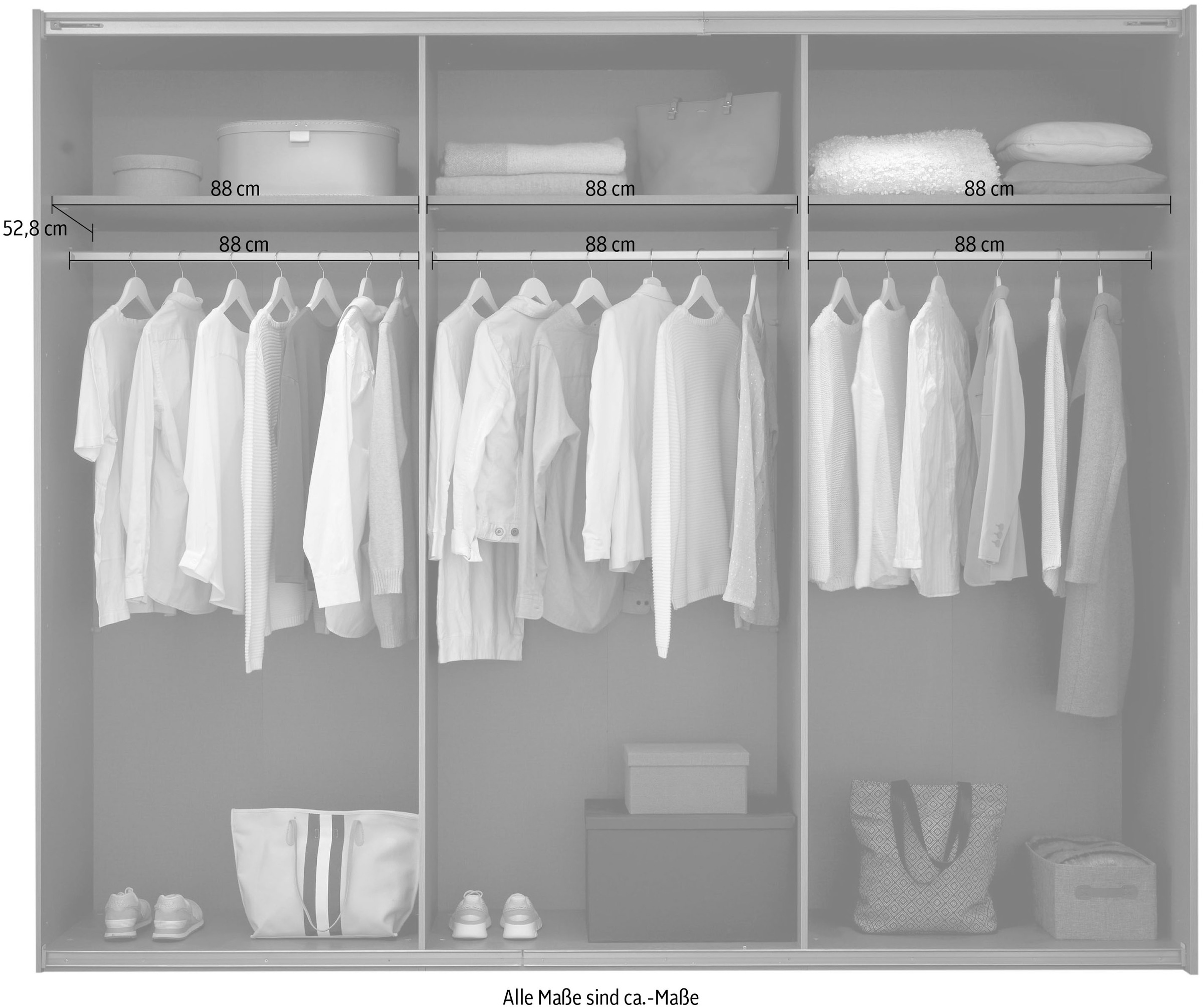 Schlafkontor Kleiderschrank »Romano Schwebetürenschrank, Kleiderschrank mit Schiebetüren«, melaminbeschichtet und stabil