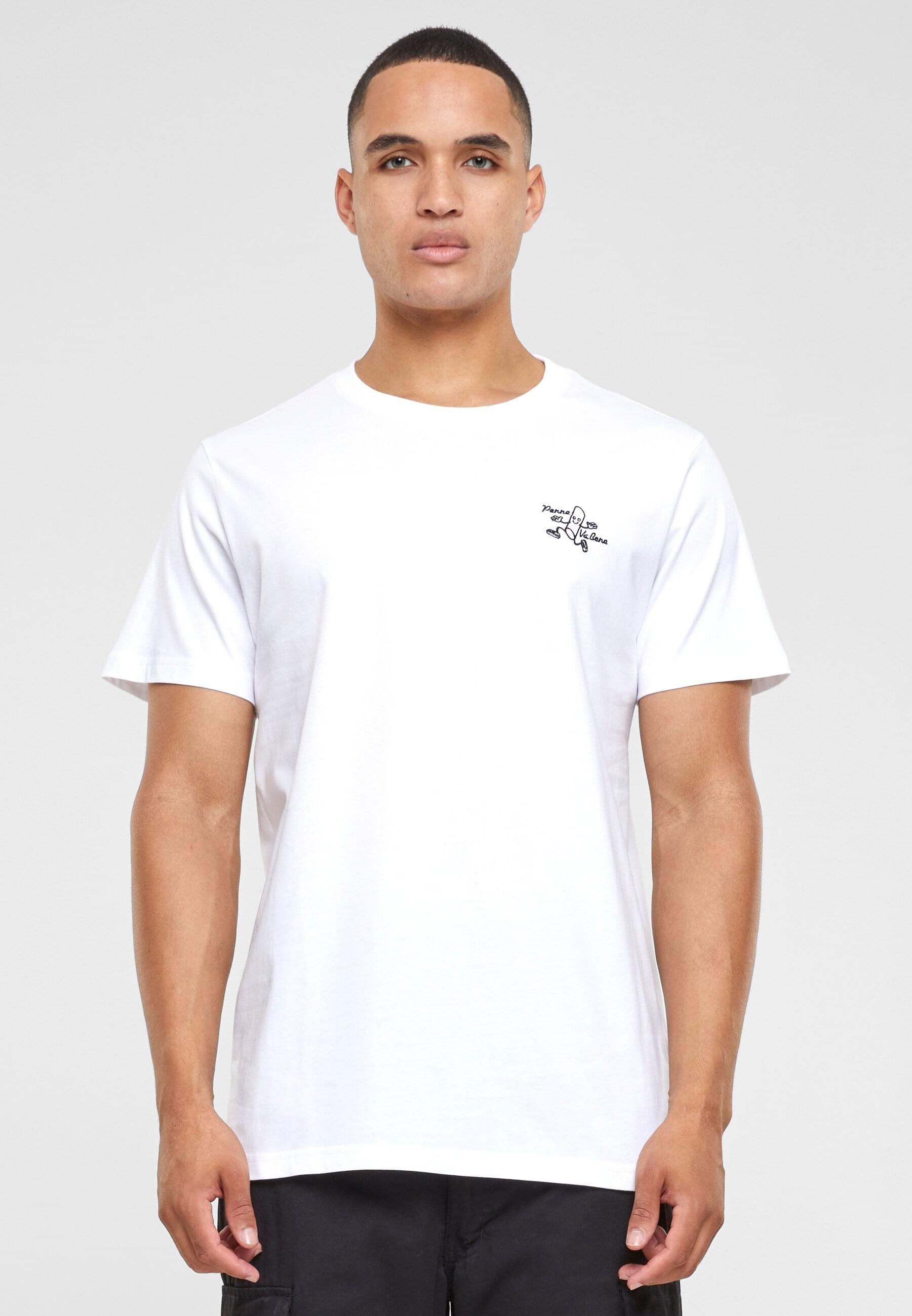MisterTee T-Shirt »MisterTee Herren Penne Va Bene Tee EMB«, (1 tlg.)