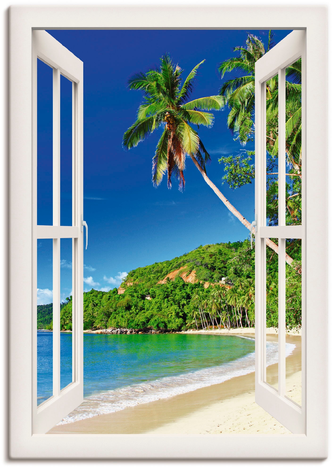 Artland Paveikslas »Fensterblick Paradies« Fen...