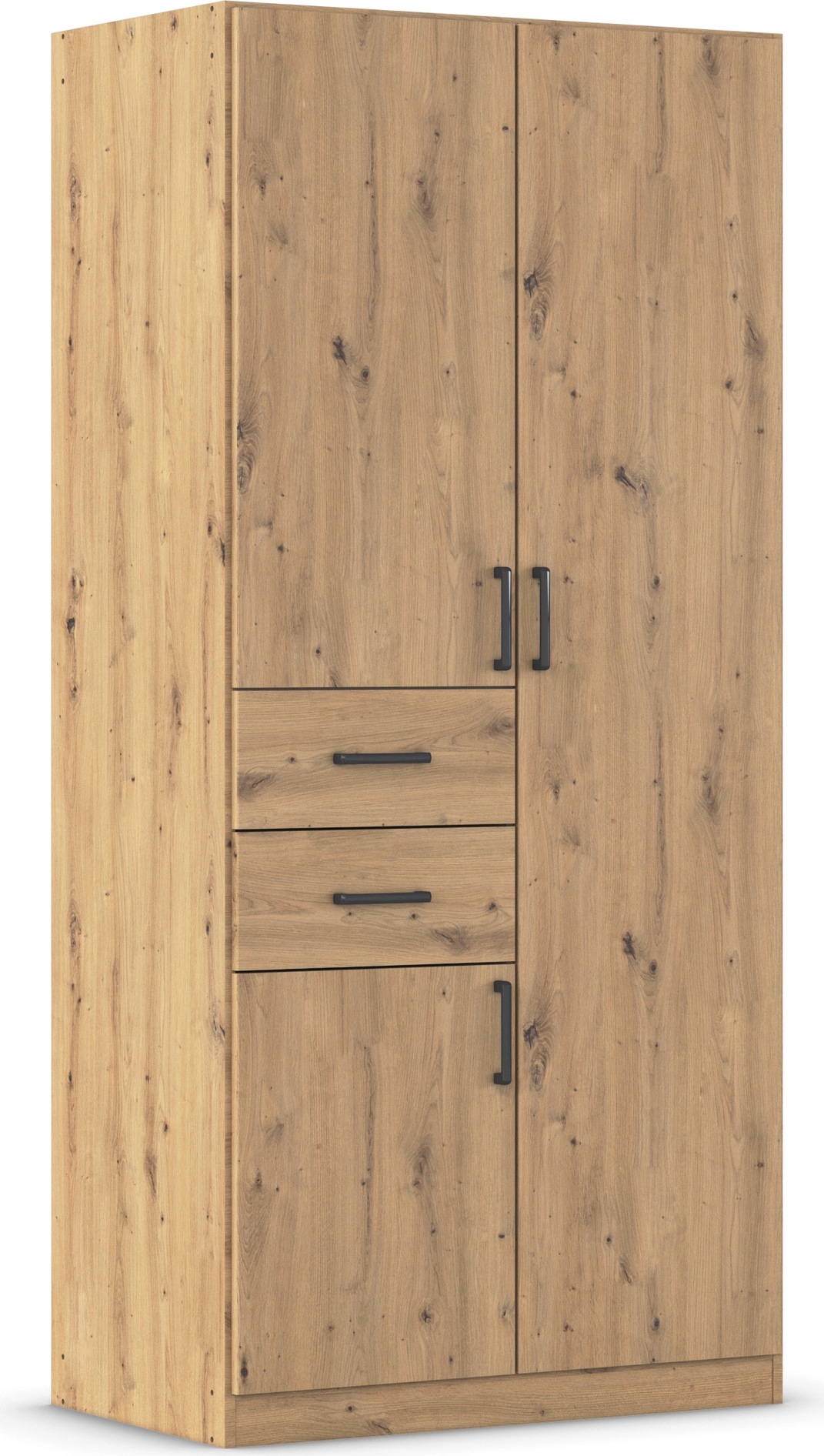 rauch "Kleiderschrank Schrank Garderobe MAIKA mit Dekor-Front" 2 Schubladen, in verschiedenen Breiten, Höhen, Farben, MADE IN GERMANY