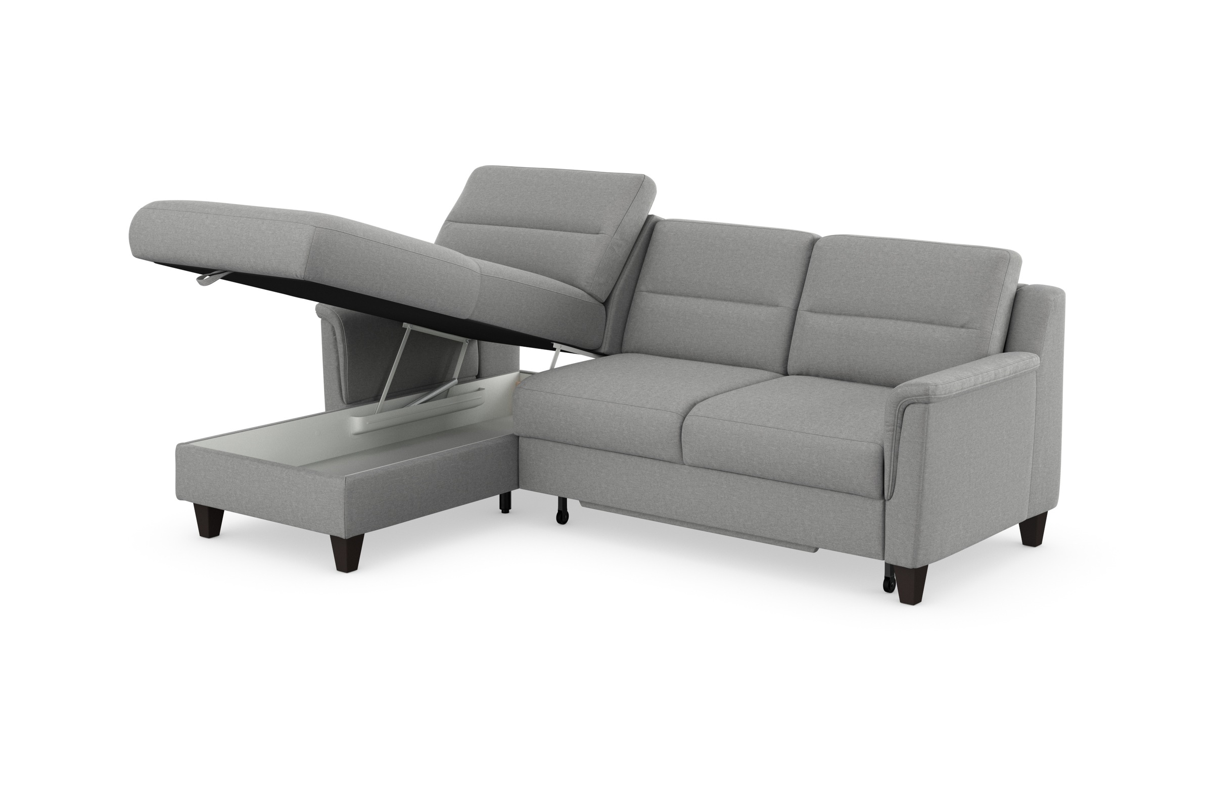 sit&more Ecksofa »Farö L-Form«, inklusive Federkern, wahlweise mit Bettfunktion und Bettkasten