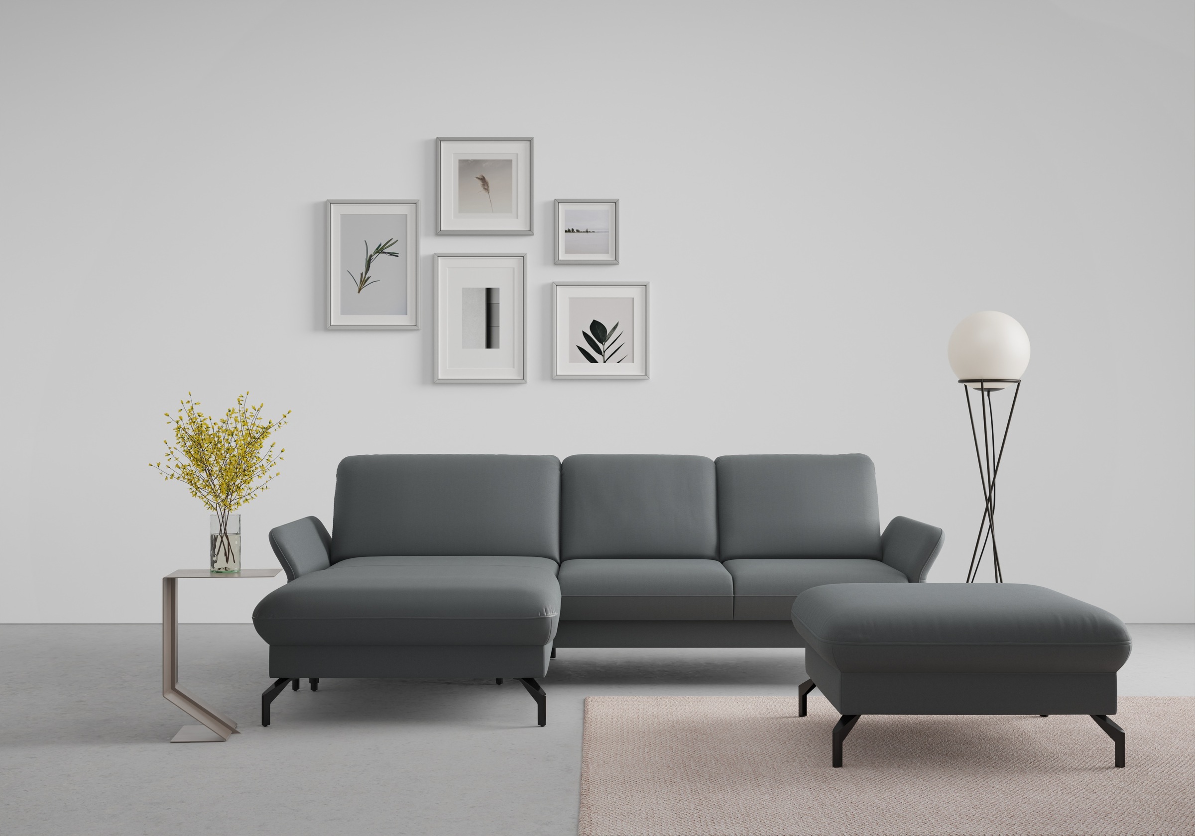 sit&more Ecksofa »Fashion L-Form«, wahlweise mit Kopfteilverstellung und Vorziehsitz, motorisch