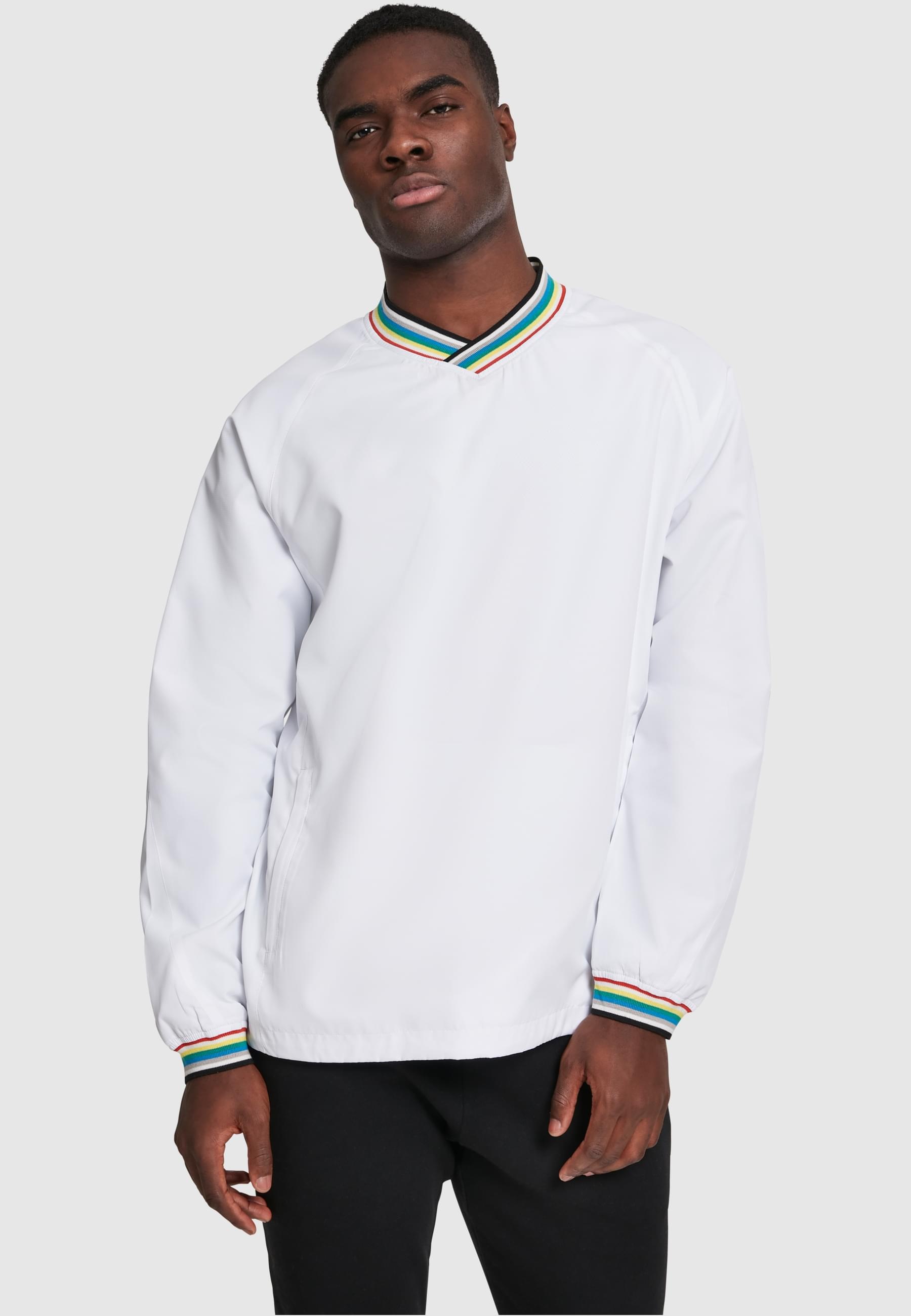 URBAN CLASSICS Rundhalspullover »Urban Classics Herren Warm Up Pull Over«, (1 tlg.)