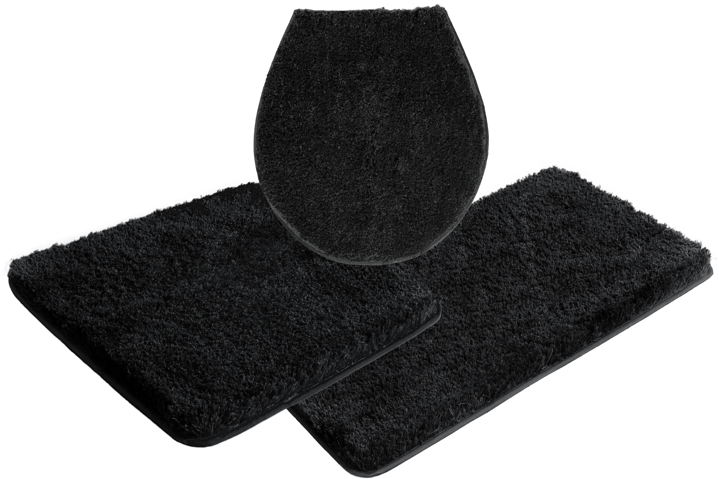 Möve Badematte »Superwuschel, Badvorleger, Badezimmer Teppich«, rutschhemmend beschichtet, strapazierfähig-schnell trocknend-fußbodenheizungsgeeignet, Mikrofaser-Badematte, Badteppich, rechteckig, rund & als 3-tlg. Set