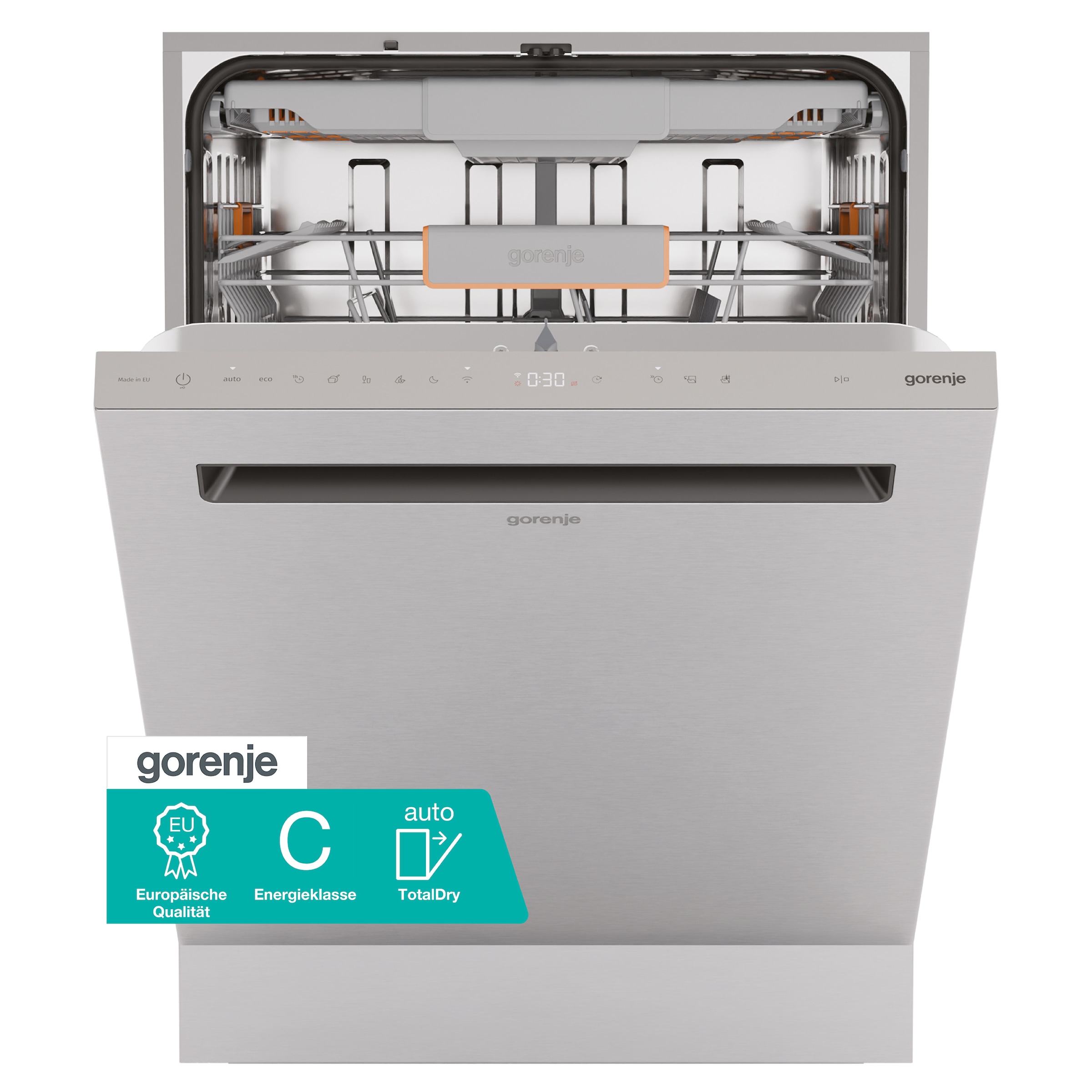 GORENJE Unterbaugeschirrspüler »GU673C65X« 9,5 l 16 Maßgedecke TotalDry - auto. Türöffnung