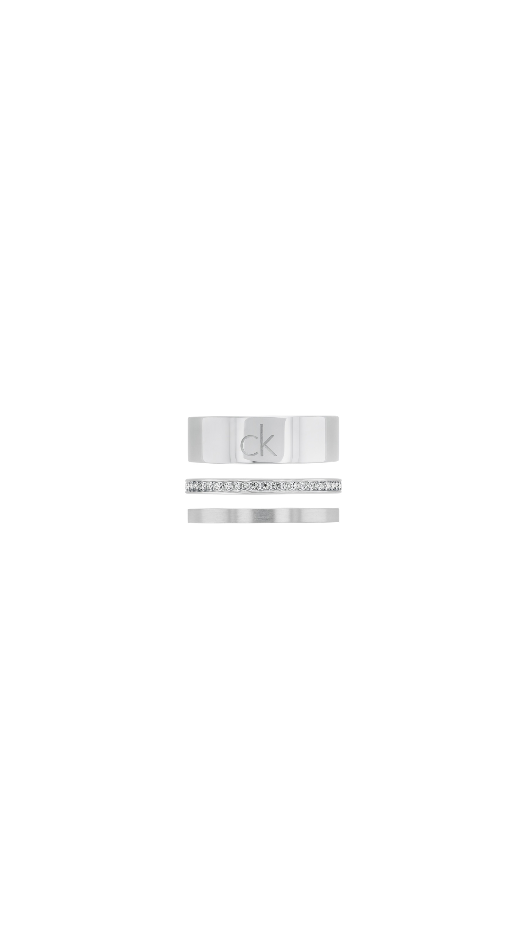 Calvin Klein Ring-Set »CK TRIO,«, (Set, 3 tlg.), mit Preciosa Crystal