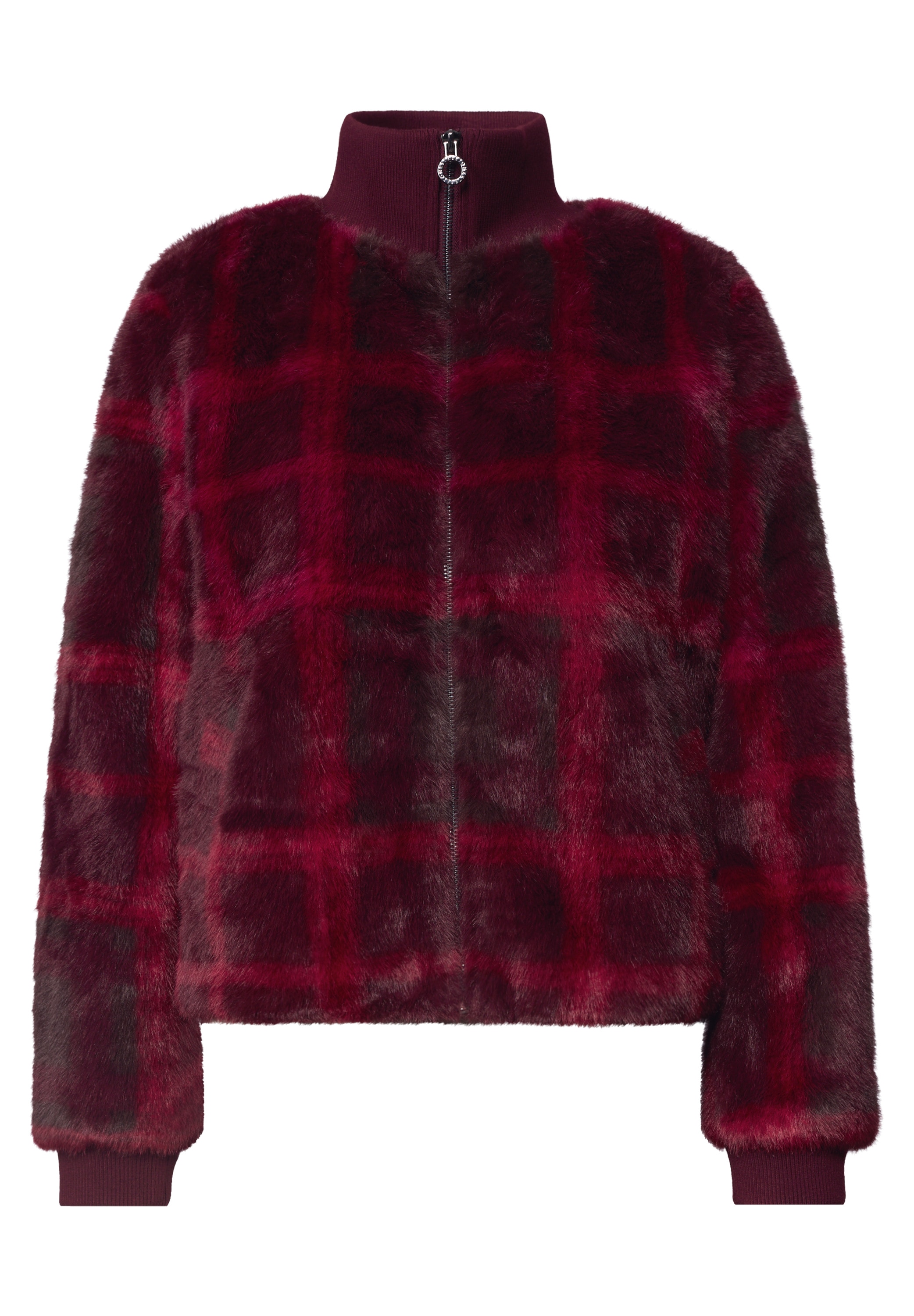 STREET ONE Blouson ohne Kapuze Rippstrickdetails
