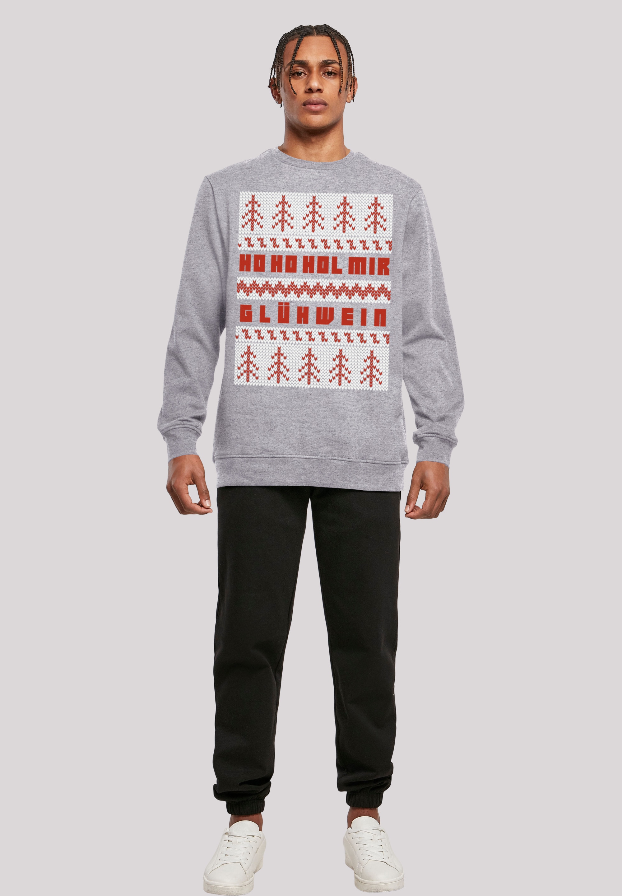 F4NT4STIC Kapuzenpullover »Ho Ho Hol mir Glühwein Weihnachten«, Print