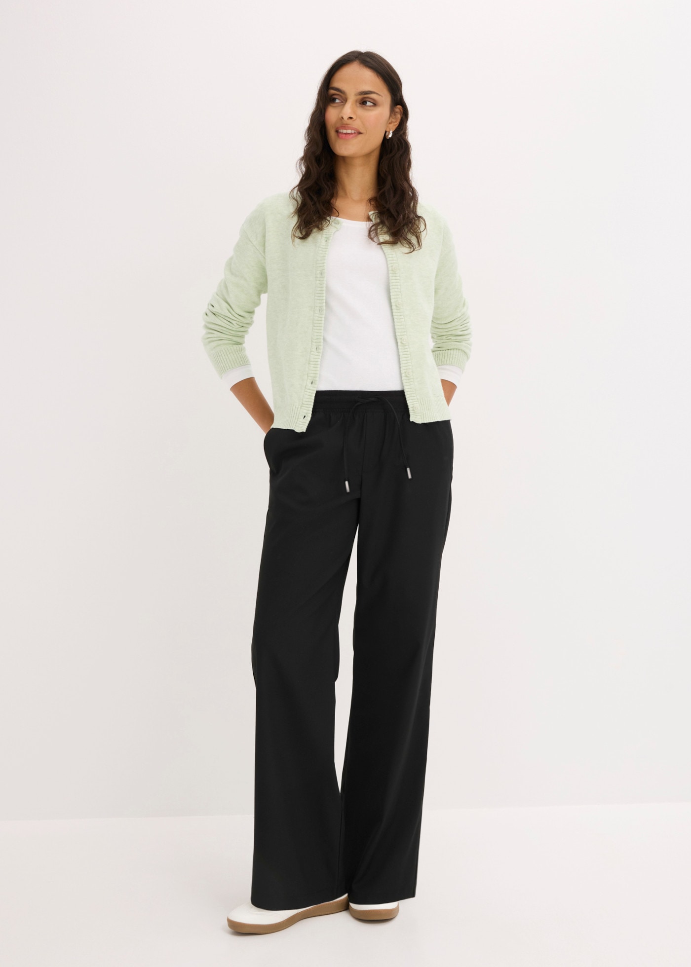 bonprix Marlene-Hose  mit Kordelzugbund, Loose Fit, im Casual-Stil