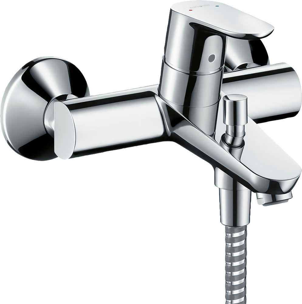 hansgrohe Wannenmischeinheit "Focus", Aufputz, chrom