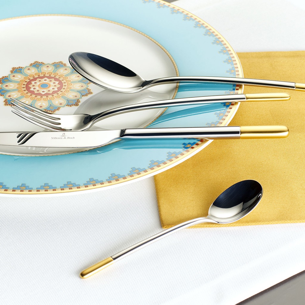 Villeroy & Boch Besteck-Set "Tafelbesteck Ella 30er Set silber-gold" günstig online kaufen