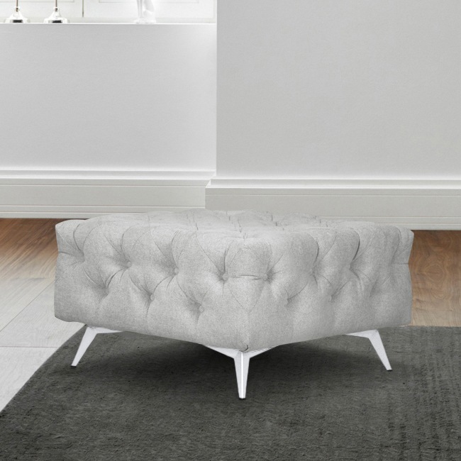 Home affaire Polsterhocker "Amaury" Chesterfield-Optik, Breite 80cm, Fußfar günstig online kaufen